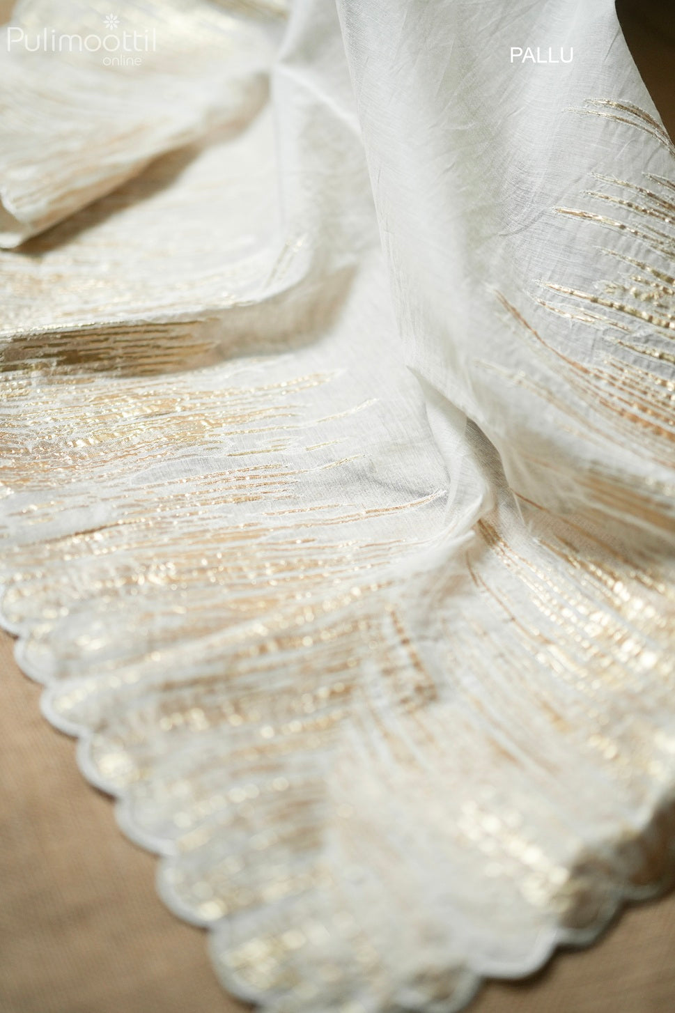 Off White Colour Chanderi Saree