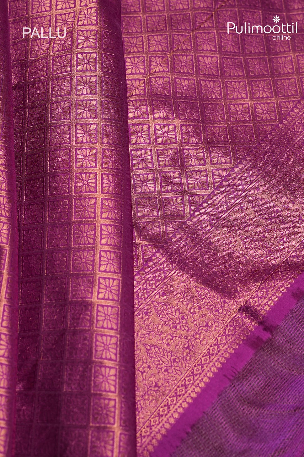 Dark Magenta Colour Kanchipuram Soft Silk Saree