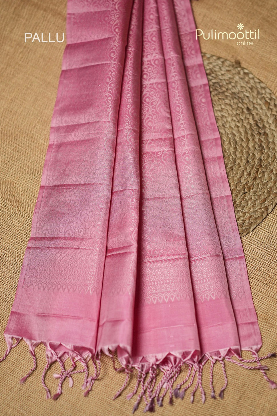 Light Pink Colour Kanchipuram Designer Saree