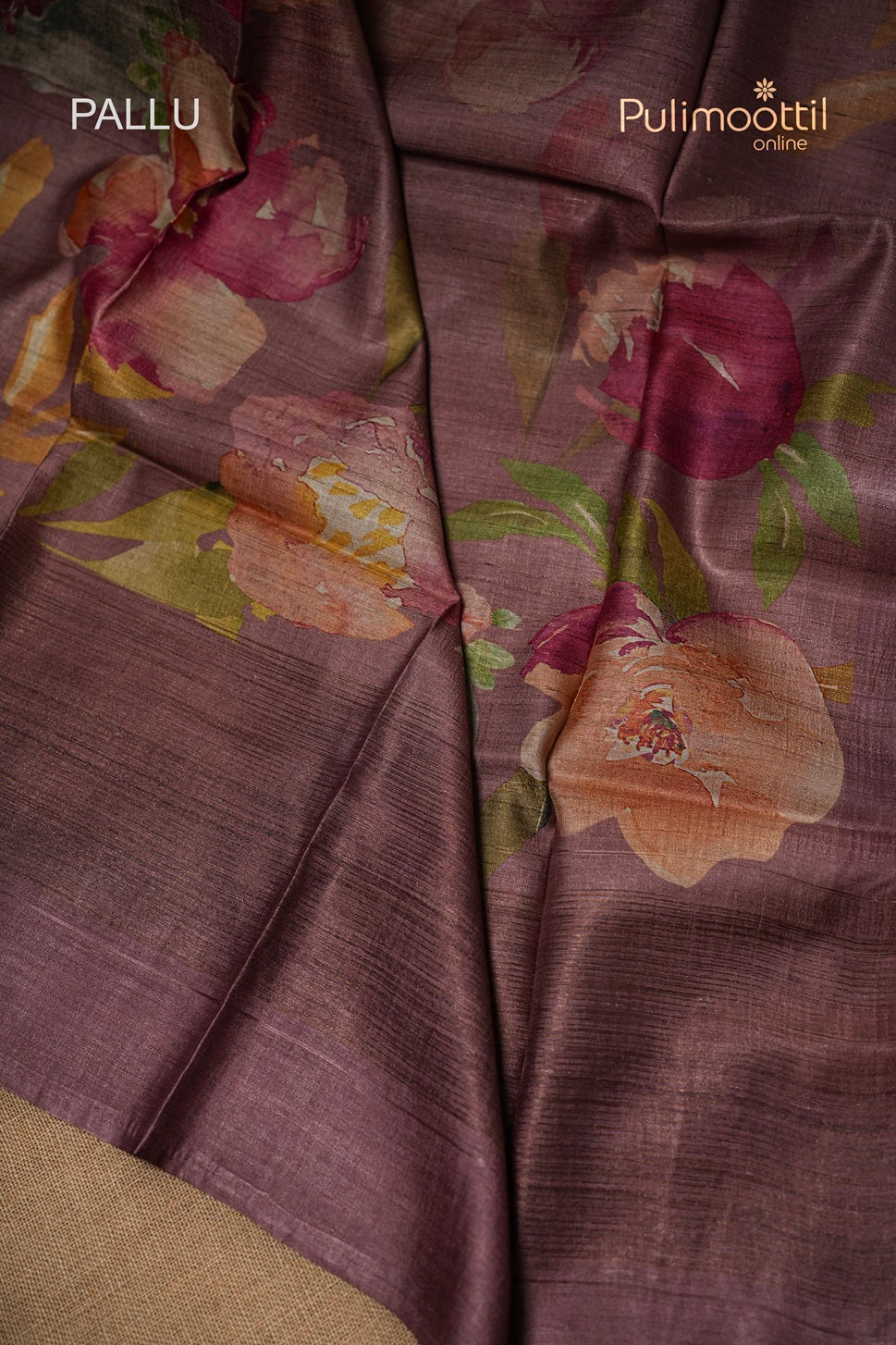 Onion Colour Jute Silk Saree