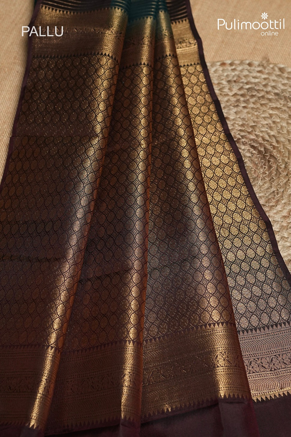 Peacock Blue Colour Kanchipuram Soft Silk Saree
