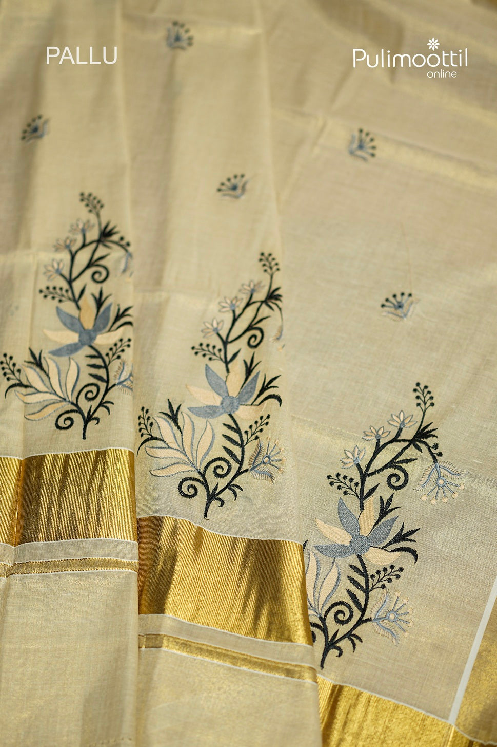Kerala Traditional Golden Tissue Set Saree