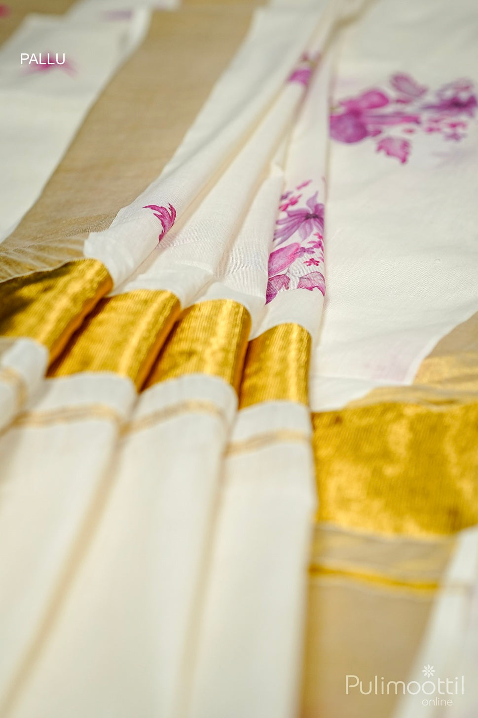 Kerala Cotton Printed Onam Set Saree.