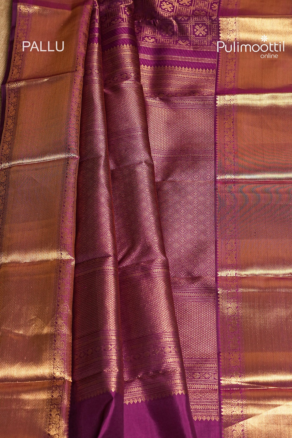 Purple Colour Kanchipuram Brocade Wedding Saree