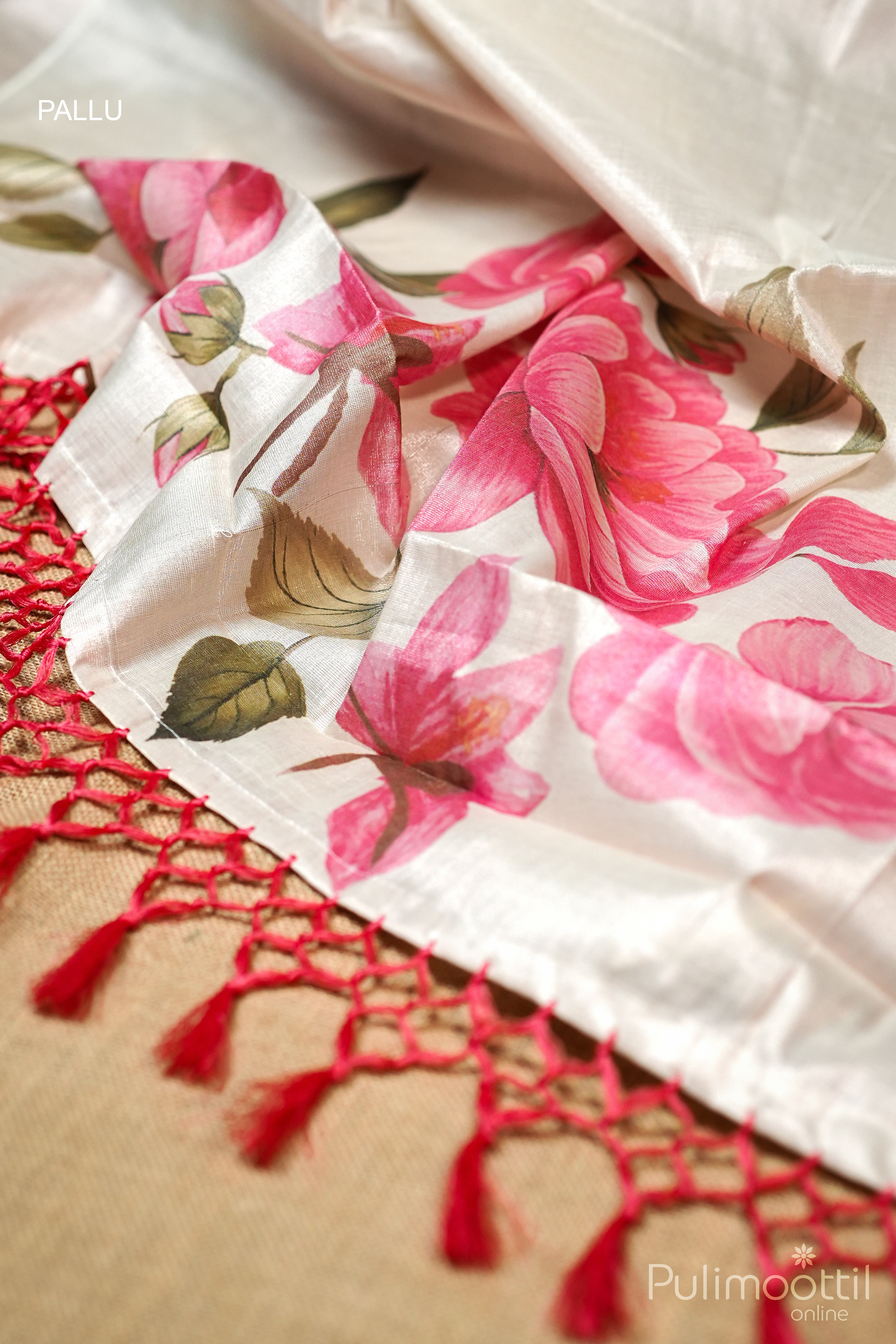 Silver Copper Mixed Tissue Set Saree.