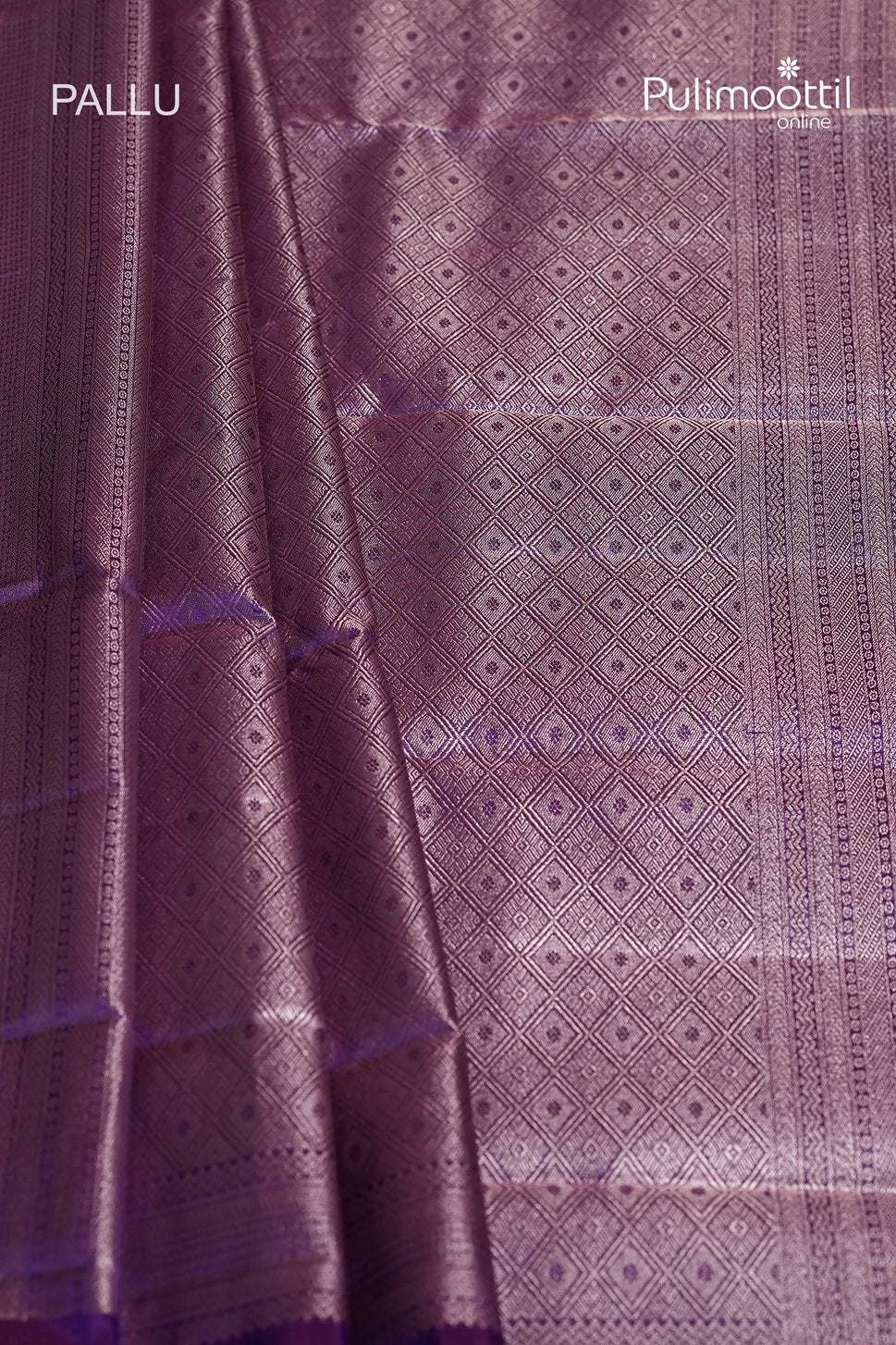 Violet Colour Kanchipuram Brocade Wedding Saree
