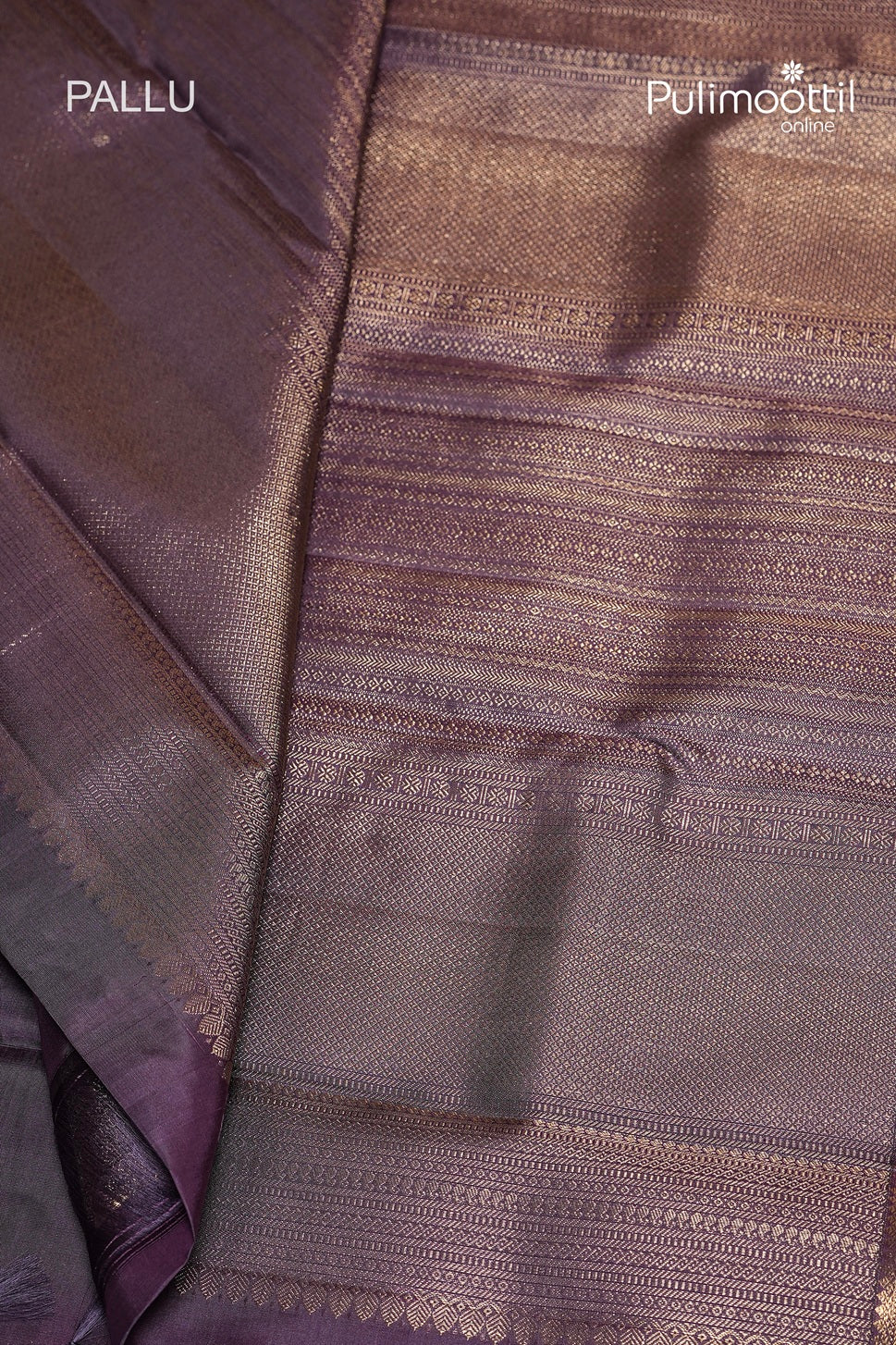 Dark Lavender Kanchipuram Brocade Wedding Saree