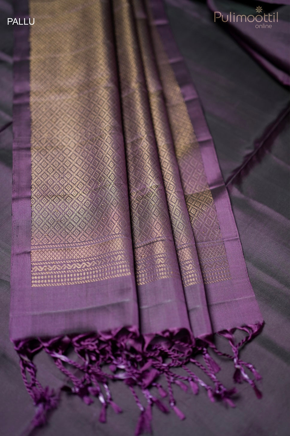 Dark Purple Colour Kanchipuram Soft Silk Saree