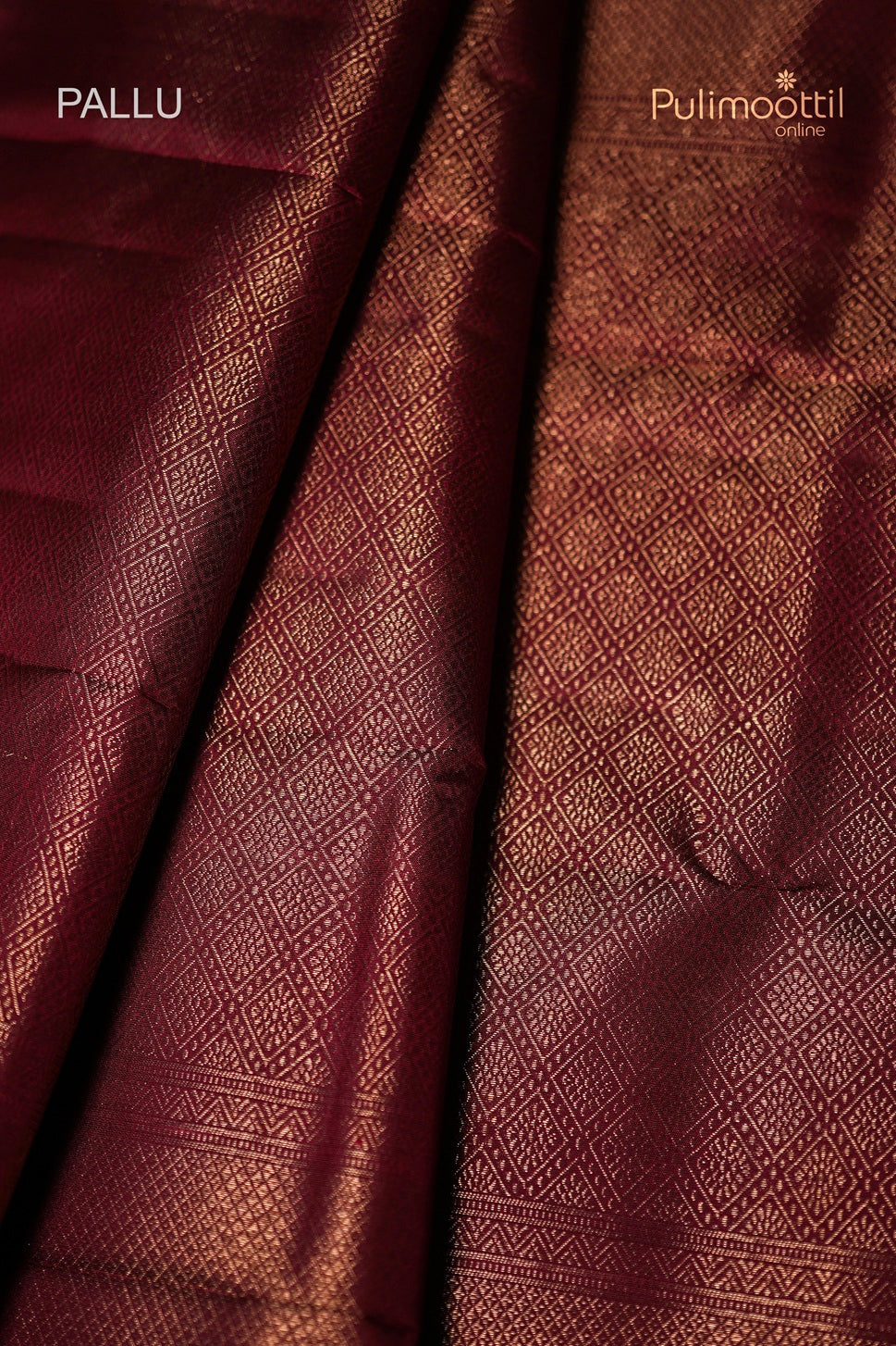 Maroon Colour Kanchipuram Brocade Wedding Saree