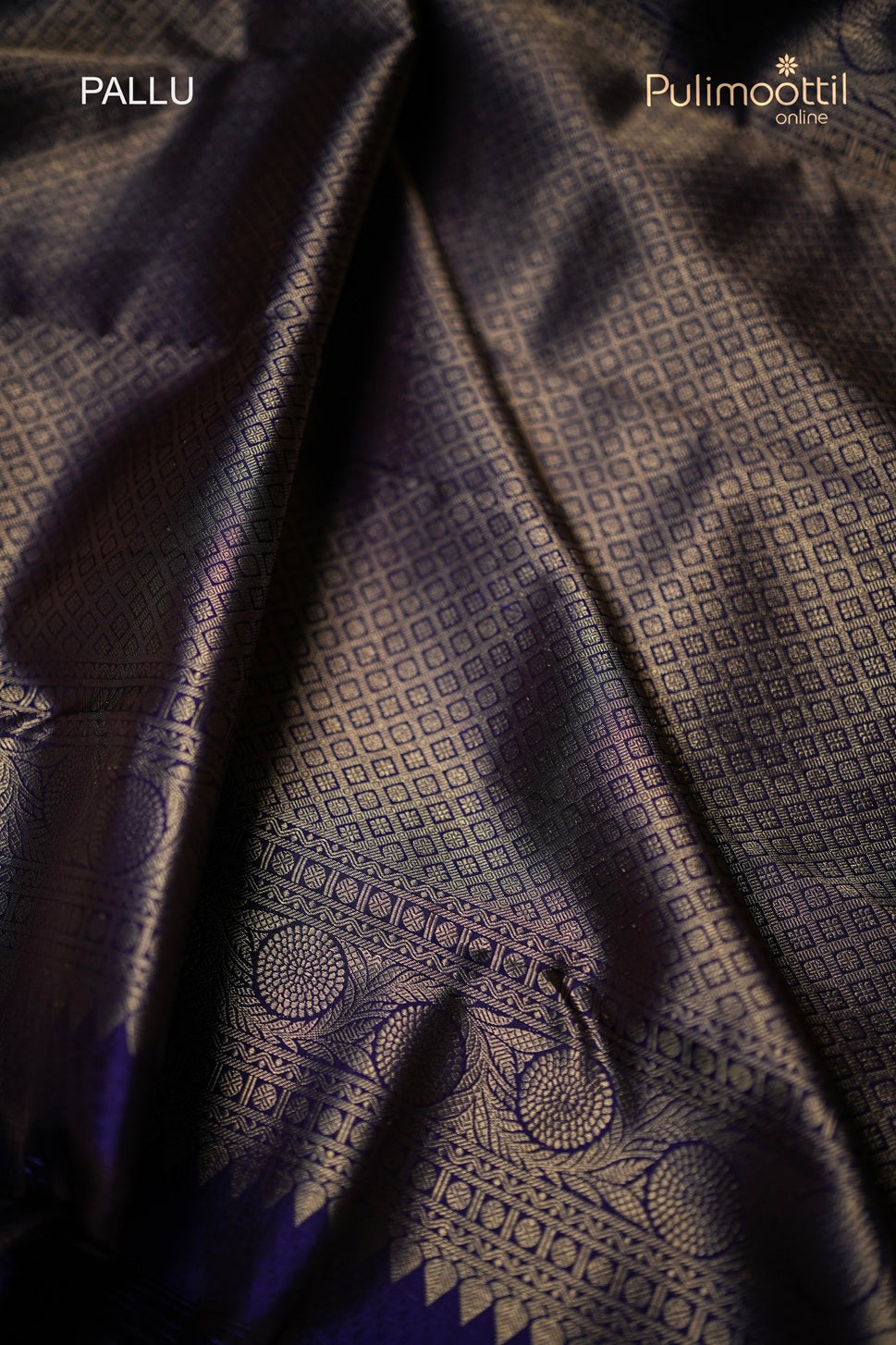 Violet Colour Kanchipuram Brocade Wedding Saree
