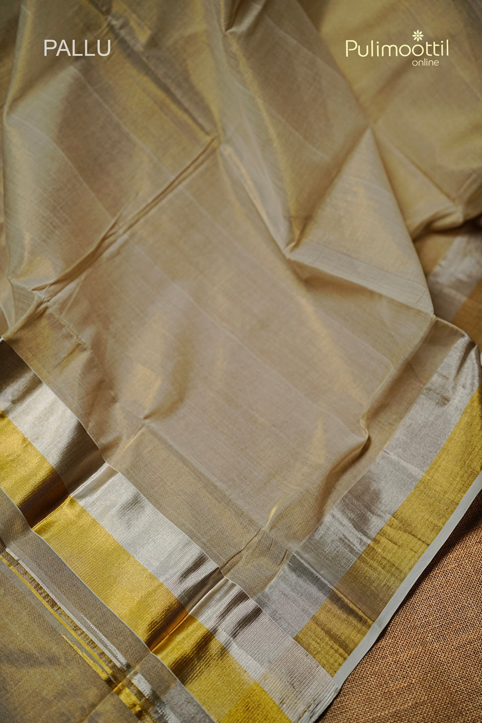 Kerala Traditional Golden Tissue Handloom Set Saree