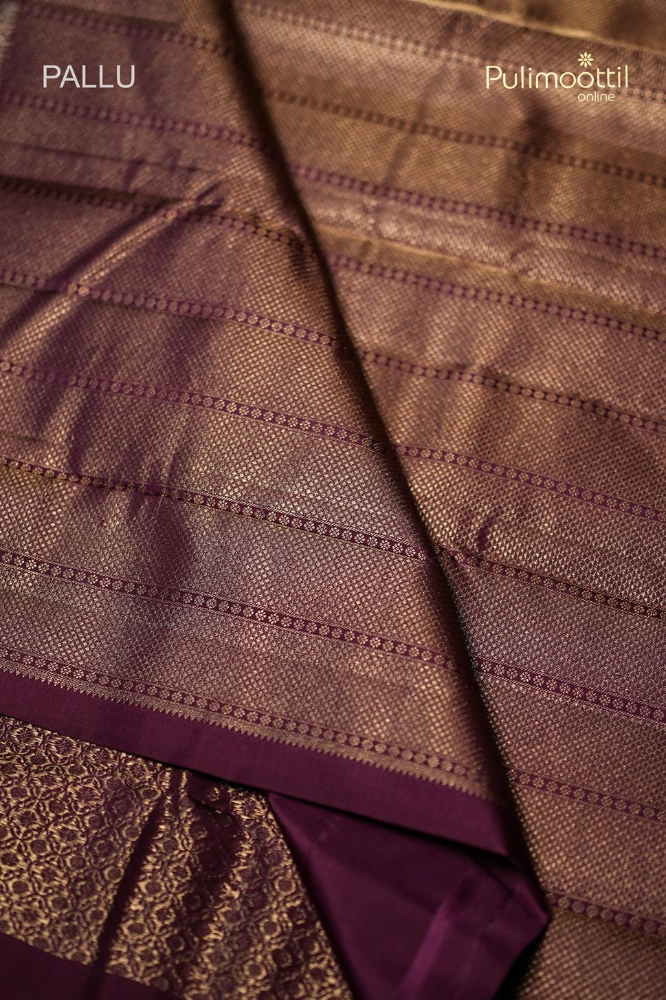 Purple Colour Kanchipuram Brocade Wedding Saree