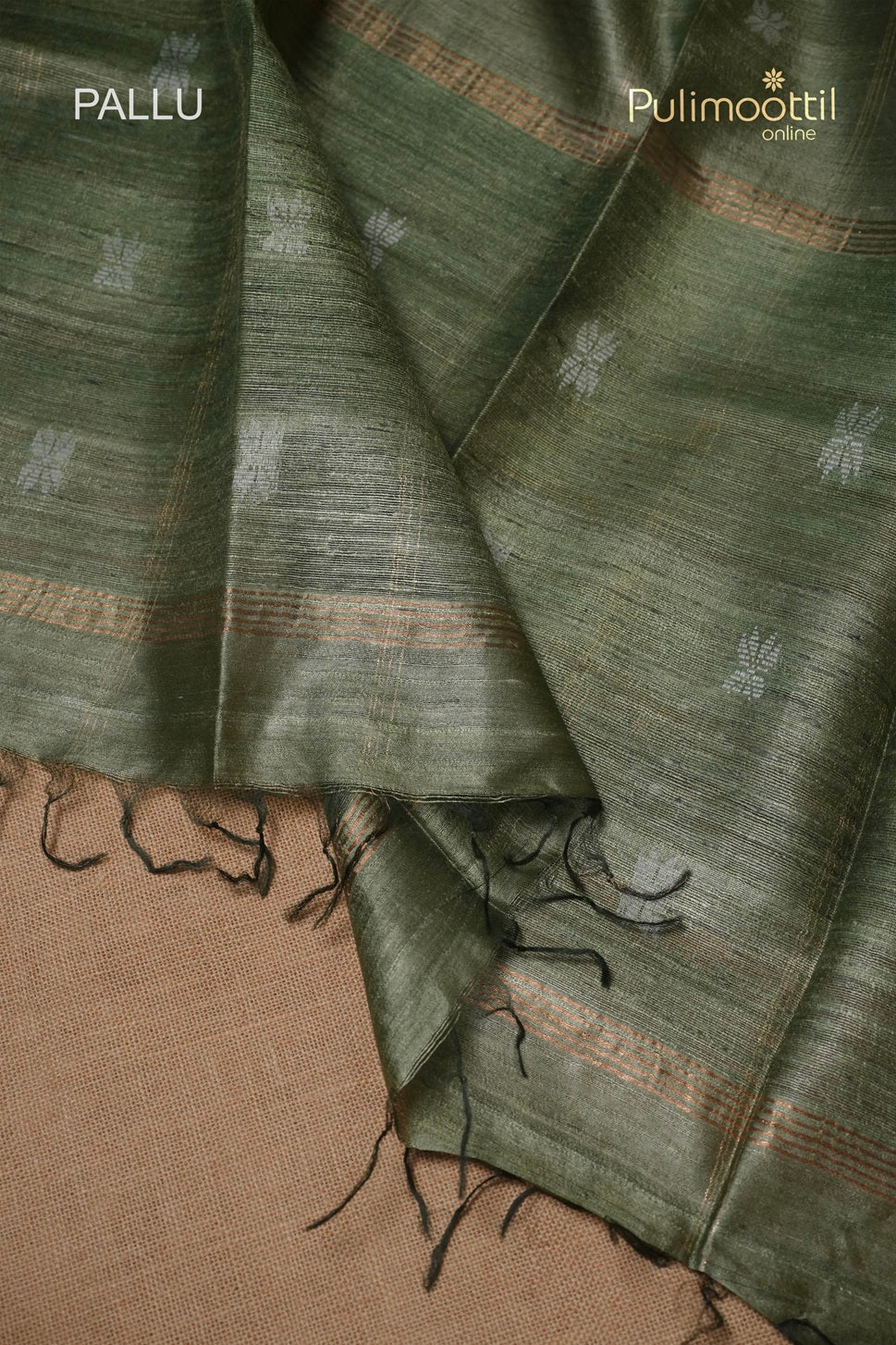Pastel Green Colour Jute Silk Saree