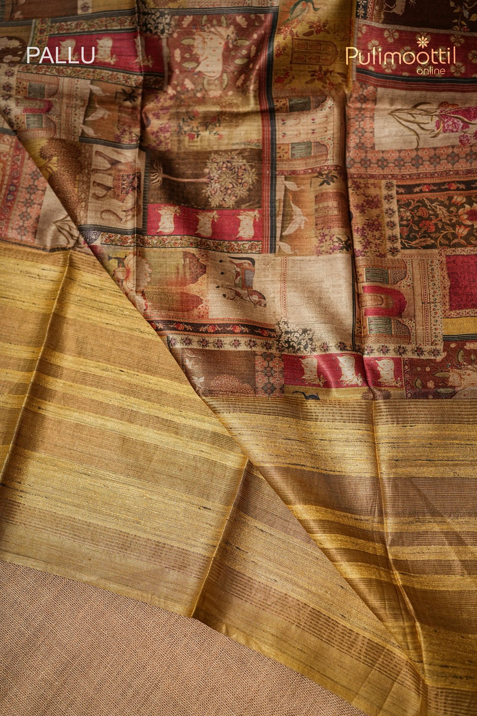 Multicolour Jute Silk Saree