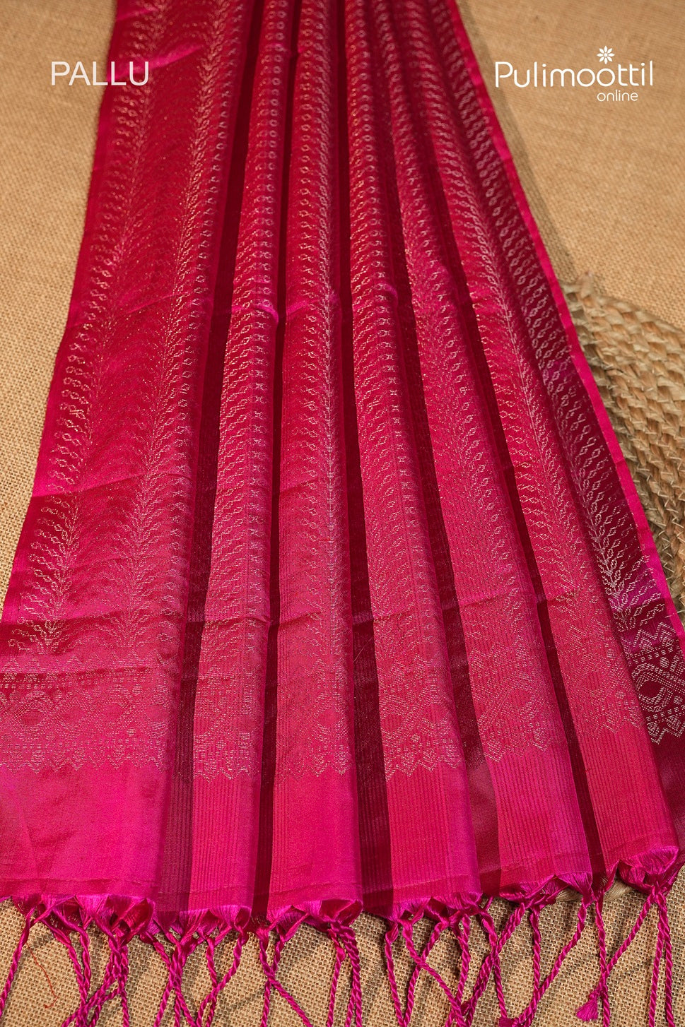 Rani Pink Colour Kanchipuram Designer Saree