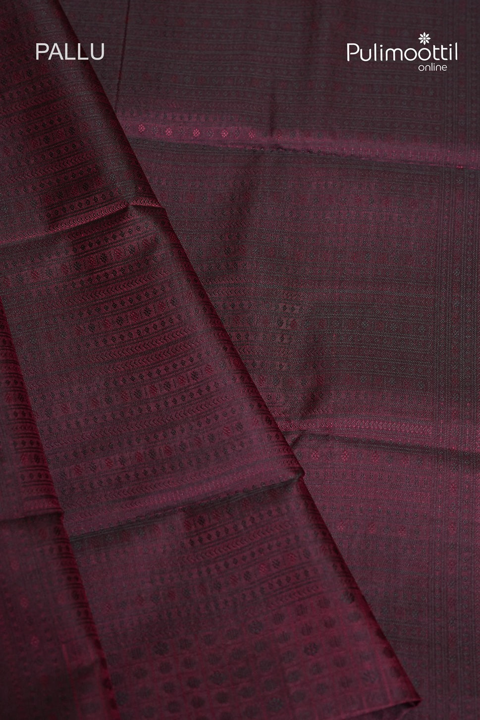 Wine Colour Kanchipuram Self-Design Saree