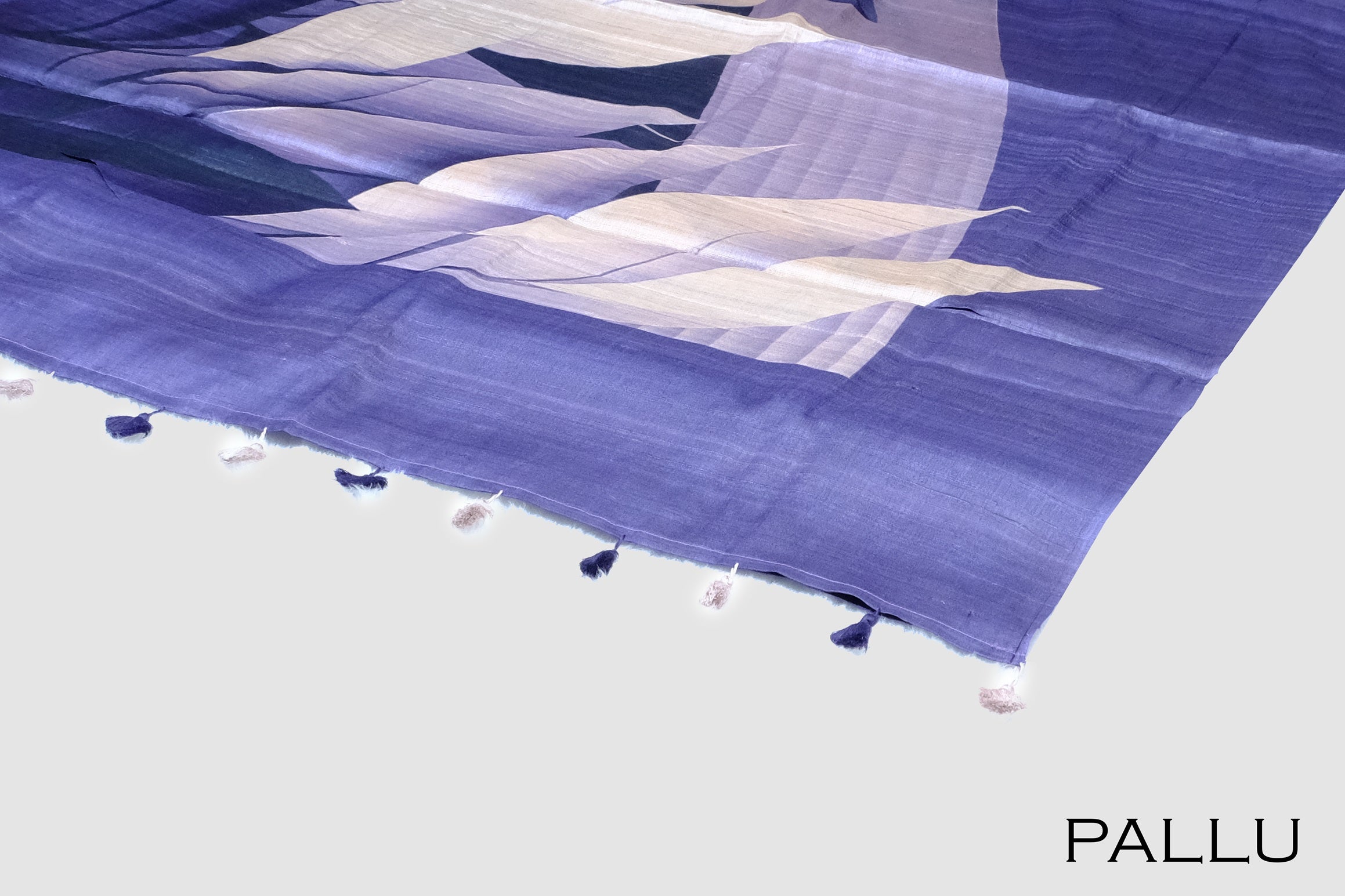Purple color Tusser silk pure saree.
