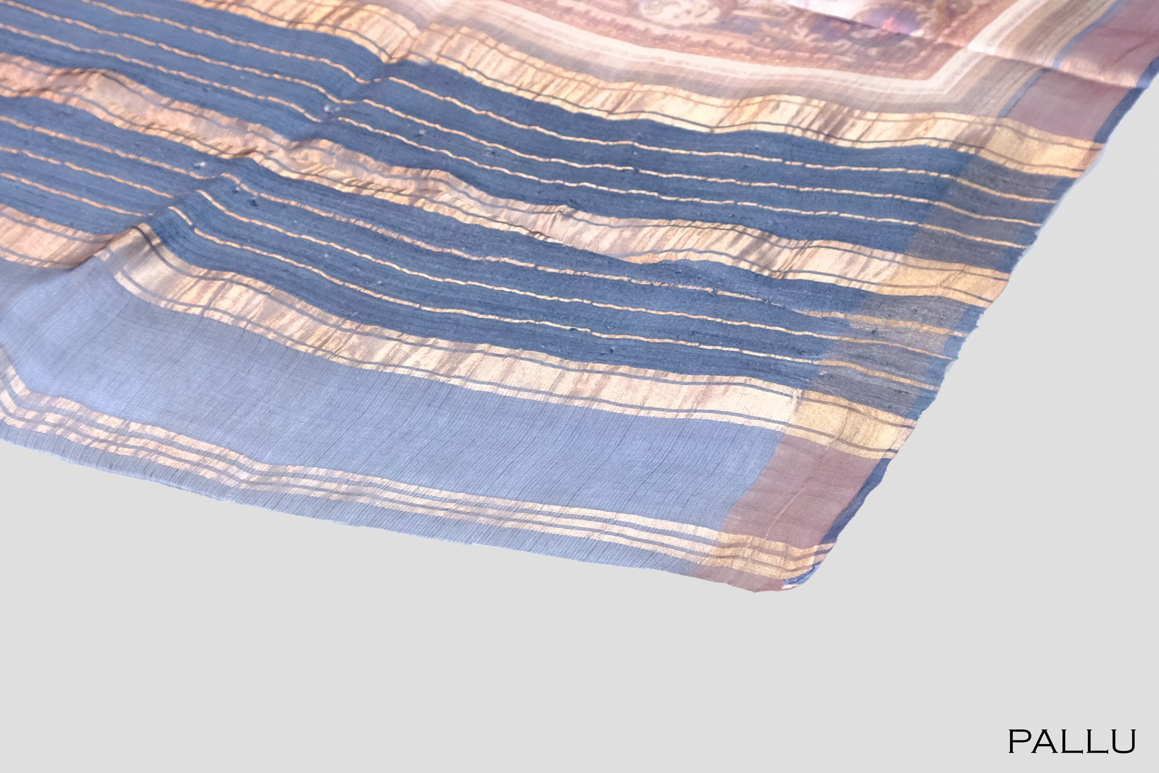 Lynch color pure Tusser silk saree,