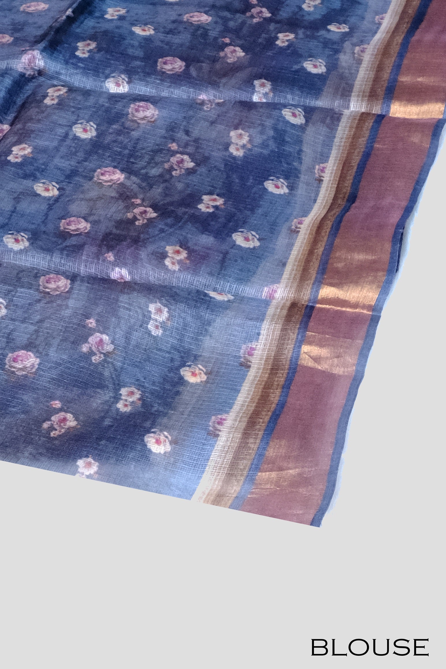 Lynch color pure Tusser silk saree,