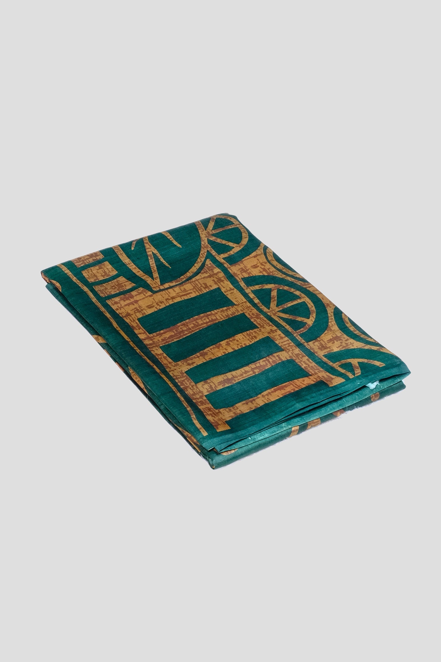 Green color Tuseer silk saree.