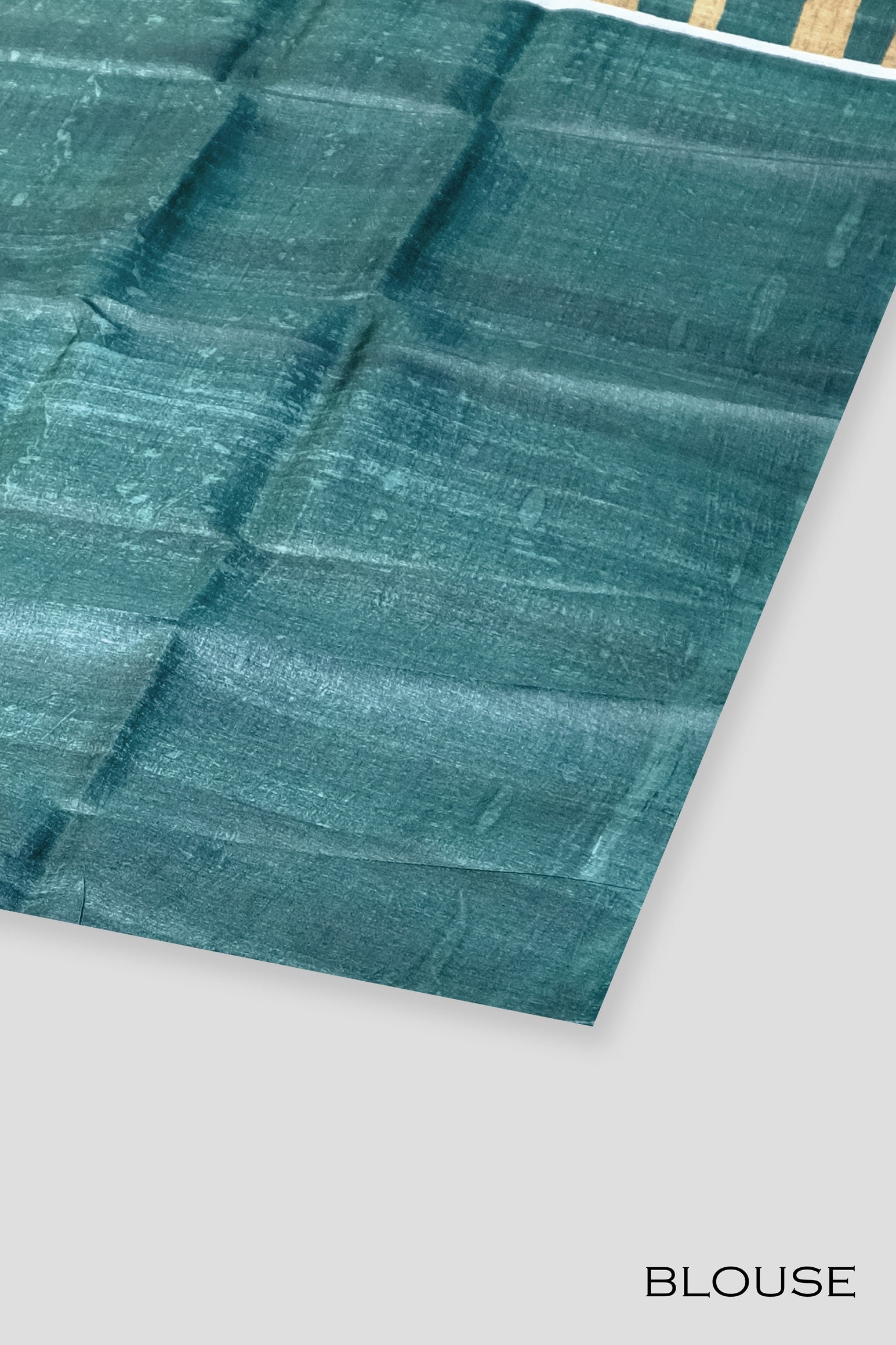 Green color Tuseer silk saree.