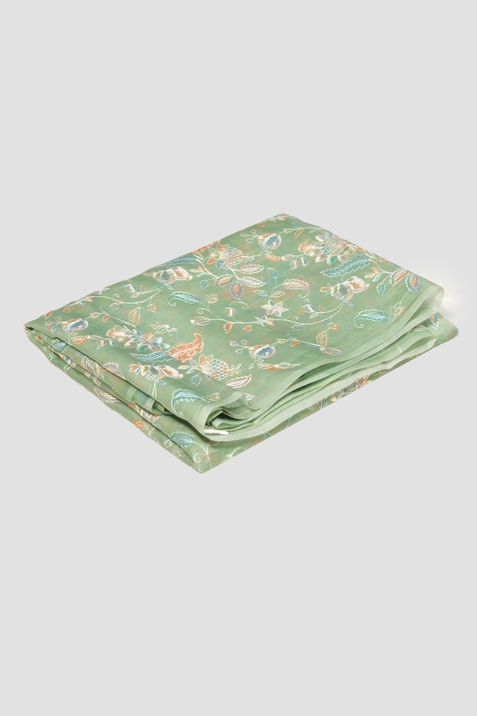 Pista green color Organza saree