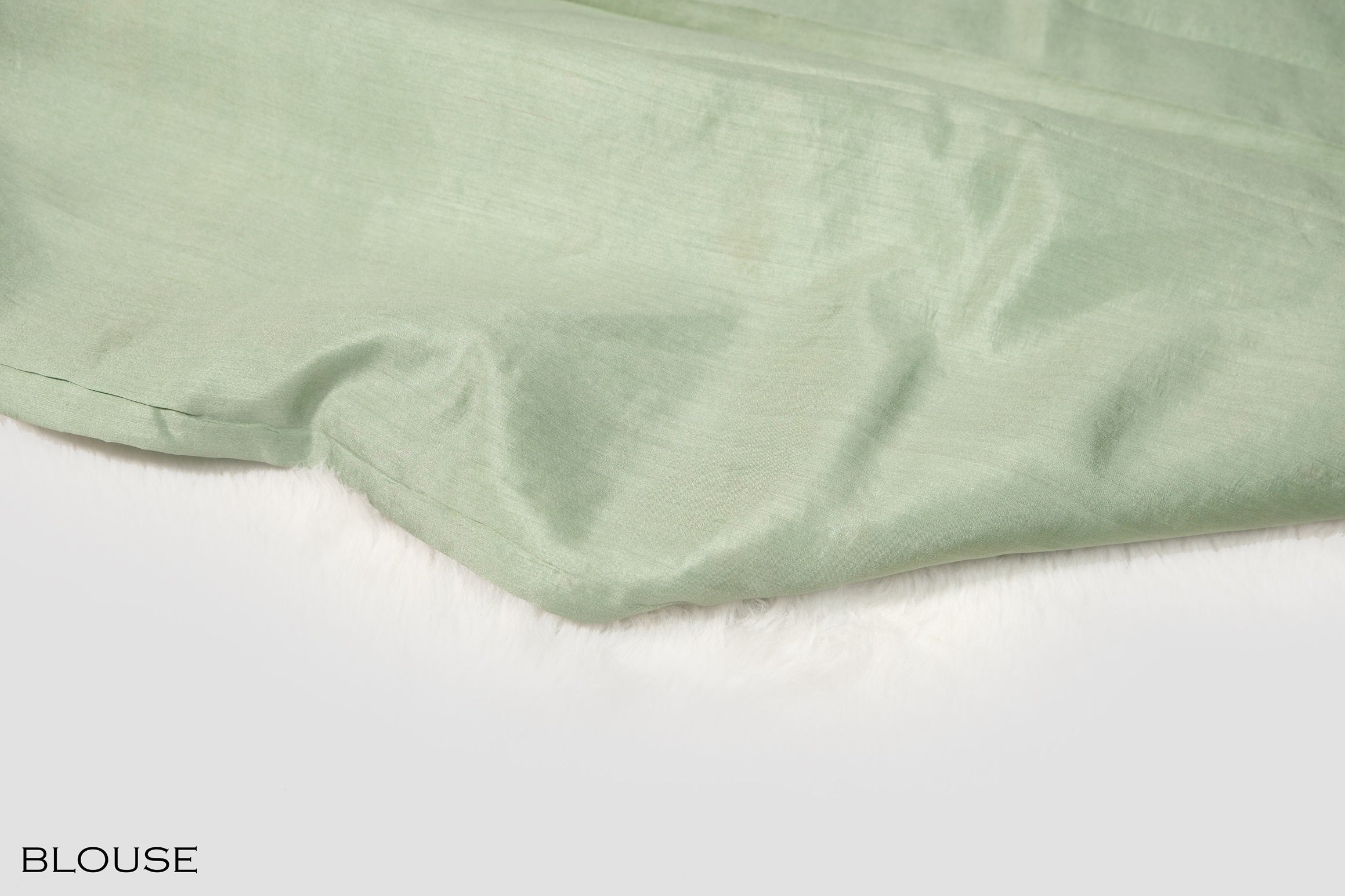 Pista green color Organza saree