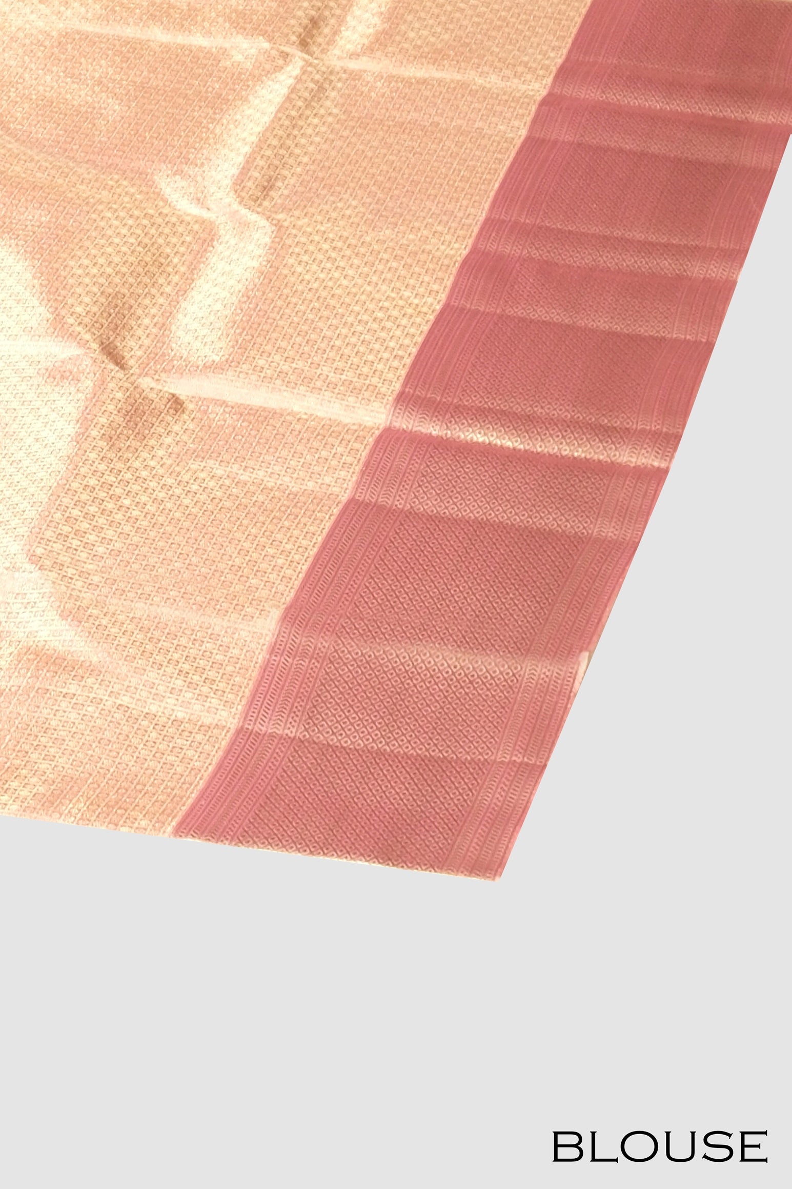 Light golden color tissue pure Kanchipuram wedding saree.