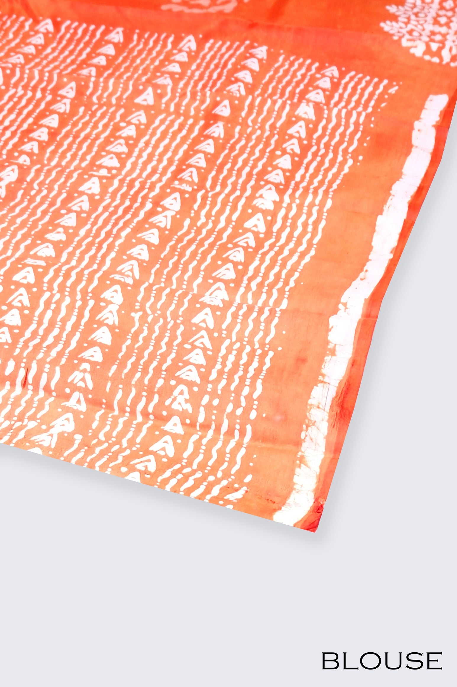 Orange color Tusser silk saree,