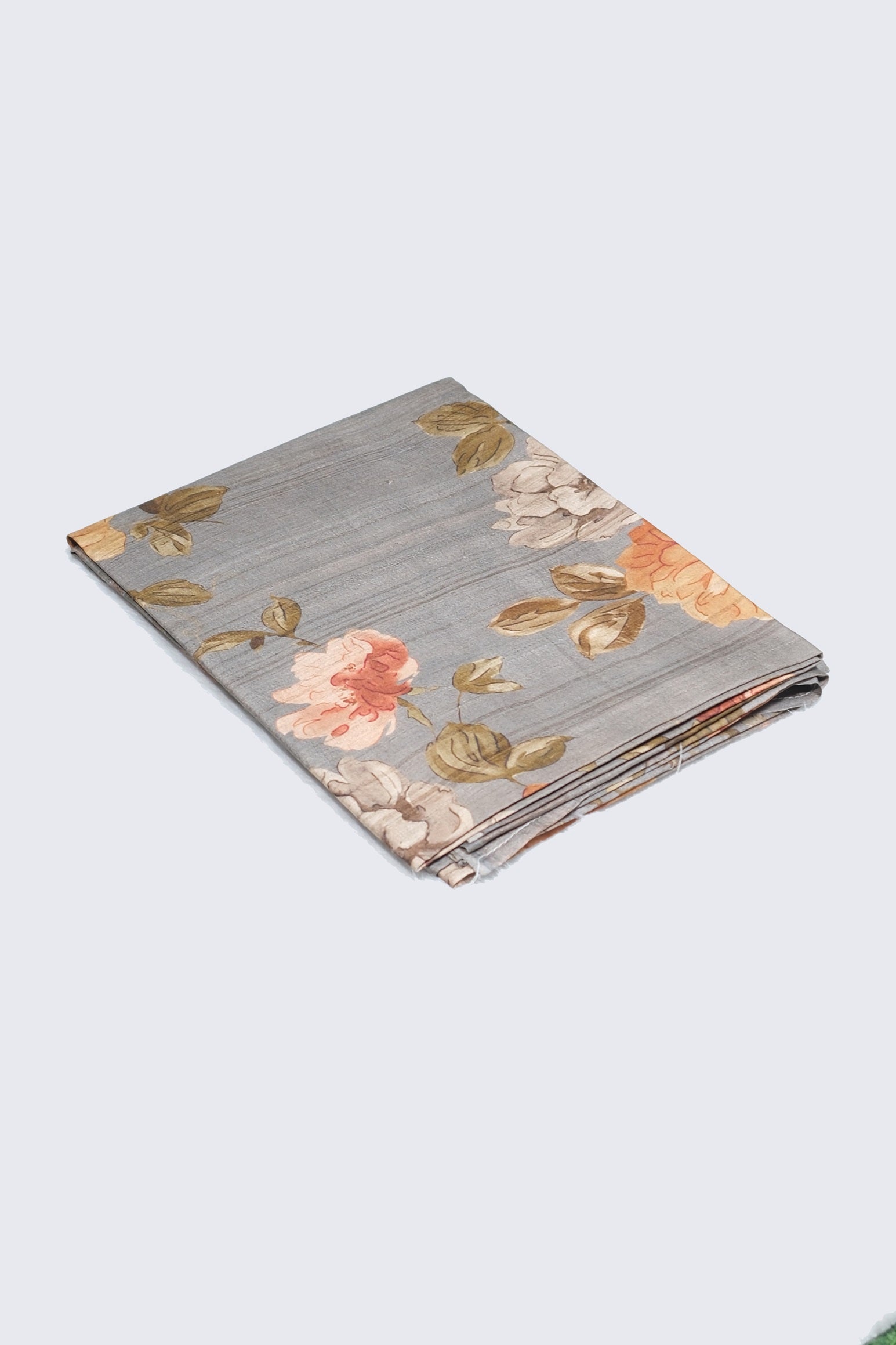 Mushroom grey color pure Tusser silk saree.