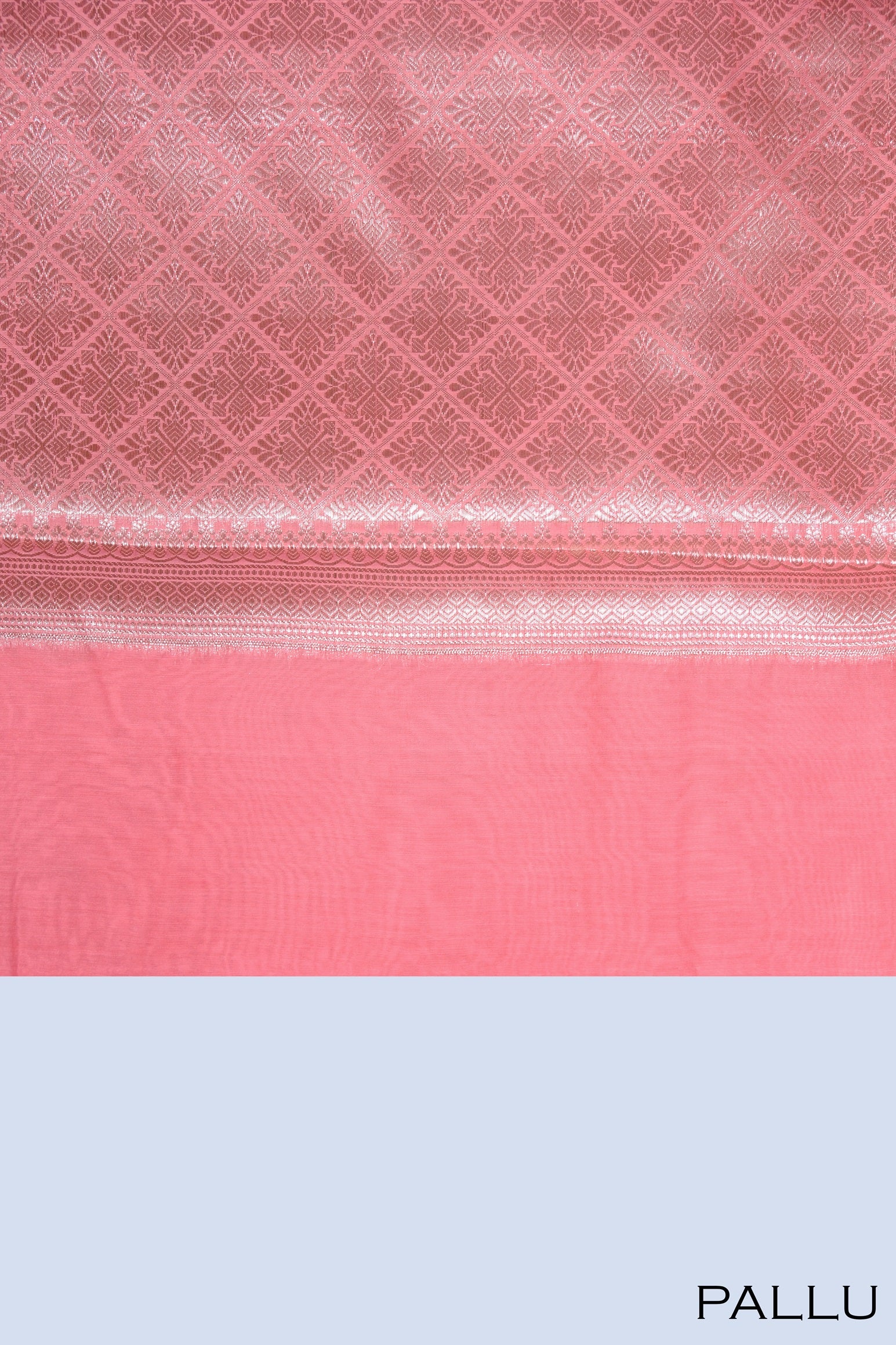 Light pink color chanderi silk saree.