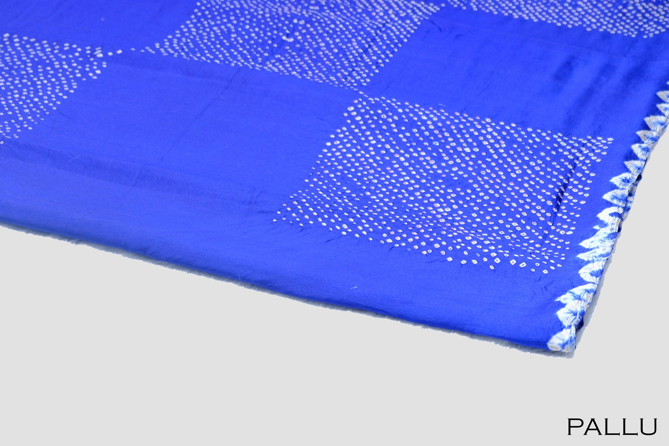 Royal blue color Tusser silk saree.