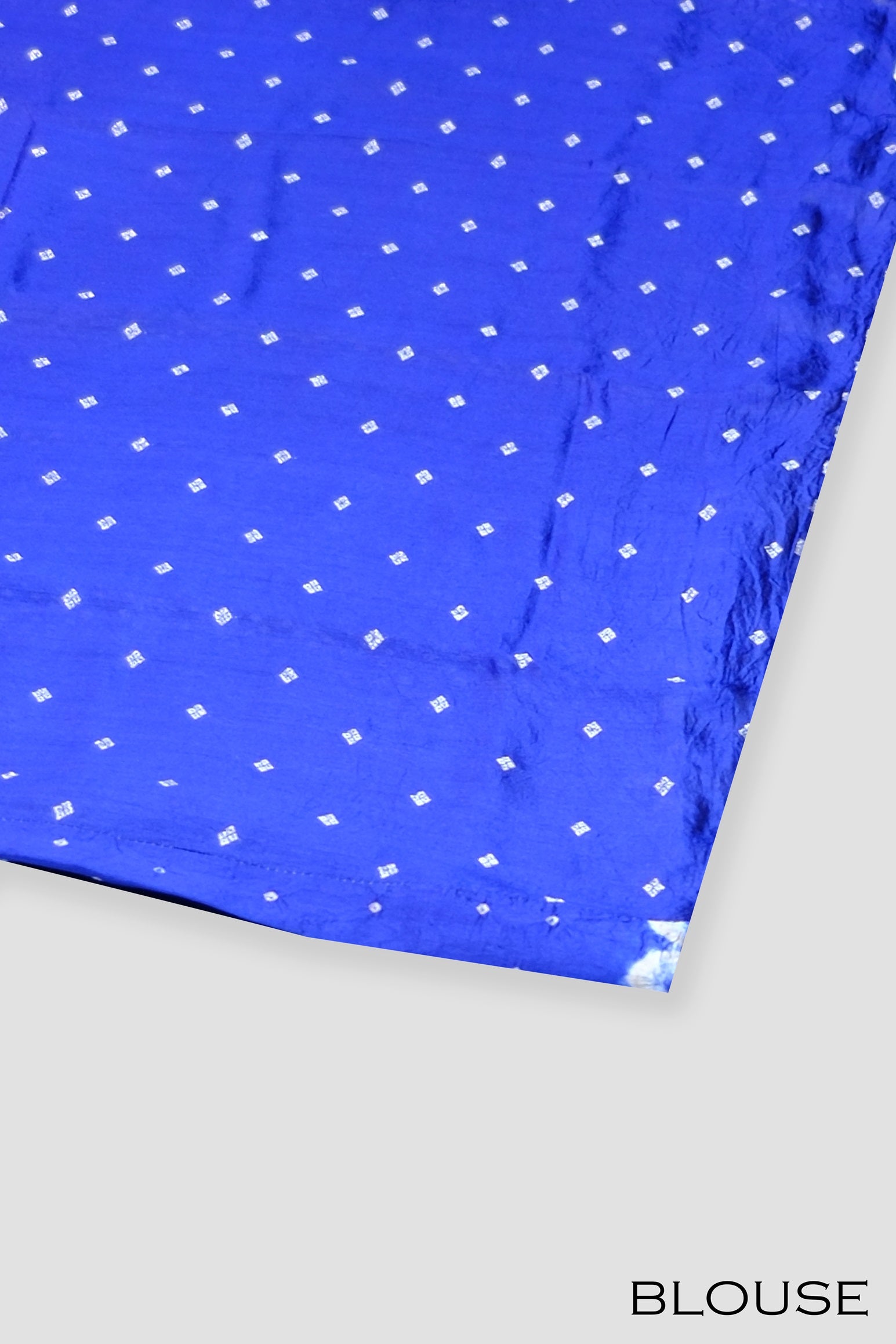 Royal blue color Tusser silk saree.