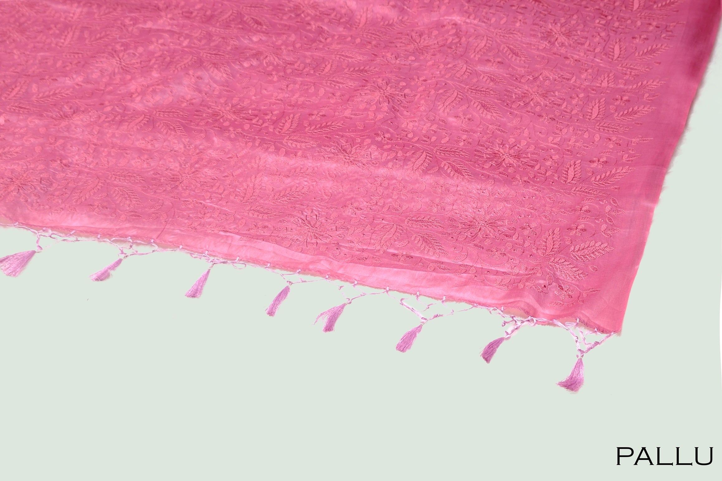 Pink color pure Tusser silk saree