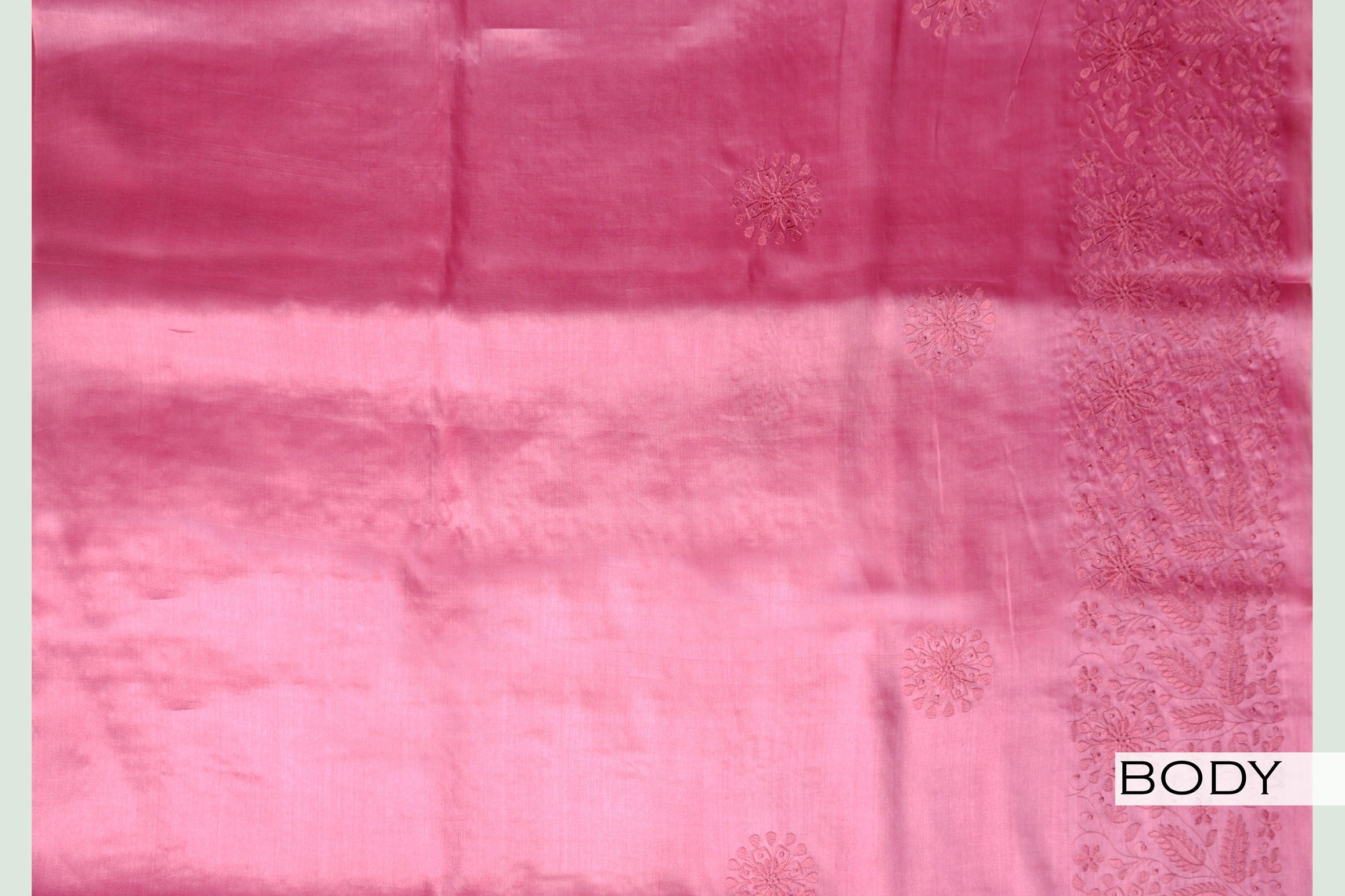 Pink color pure Tusser silk saree