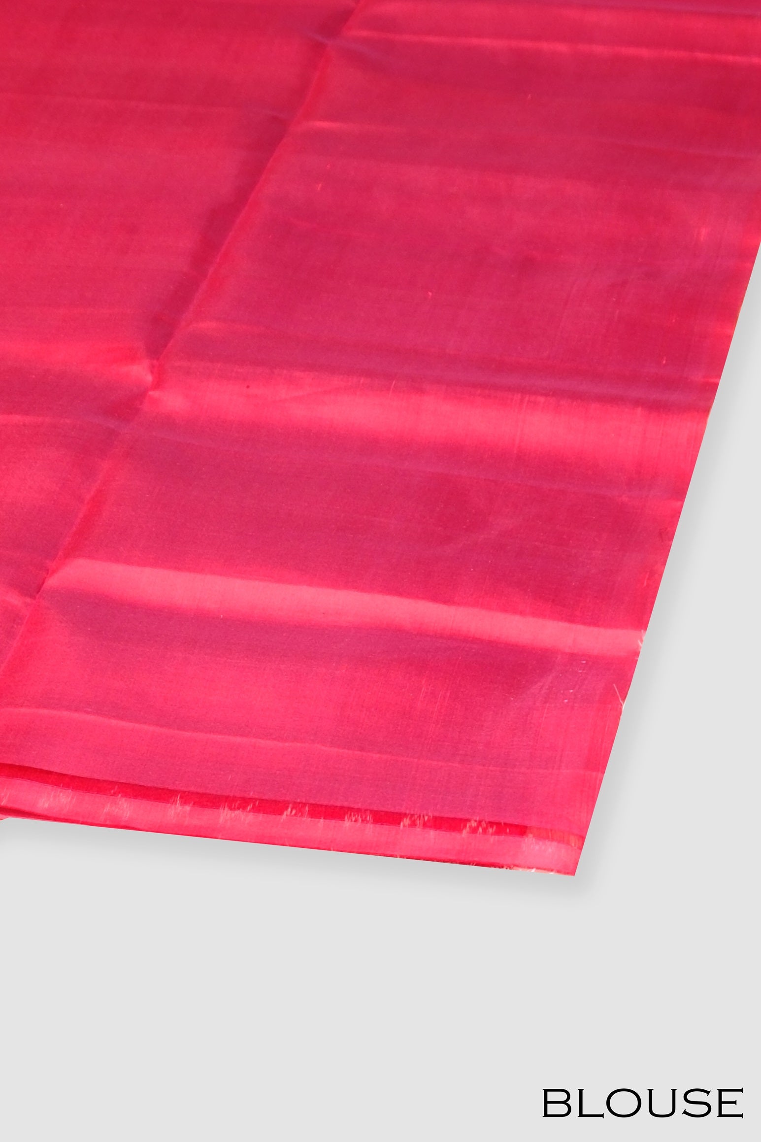 Parrot green & Red color pure soft silk saree.