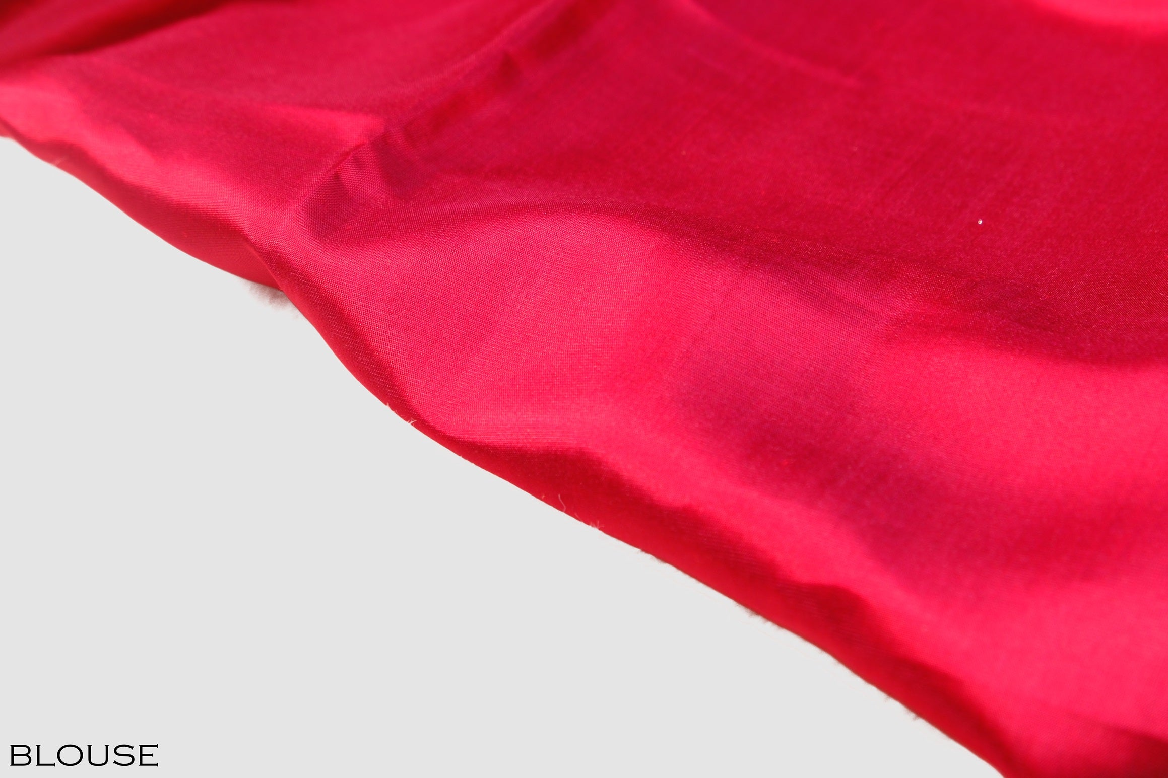 Parrot green & Red color pure soft silk saree.