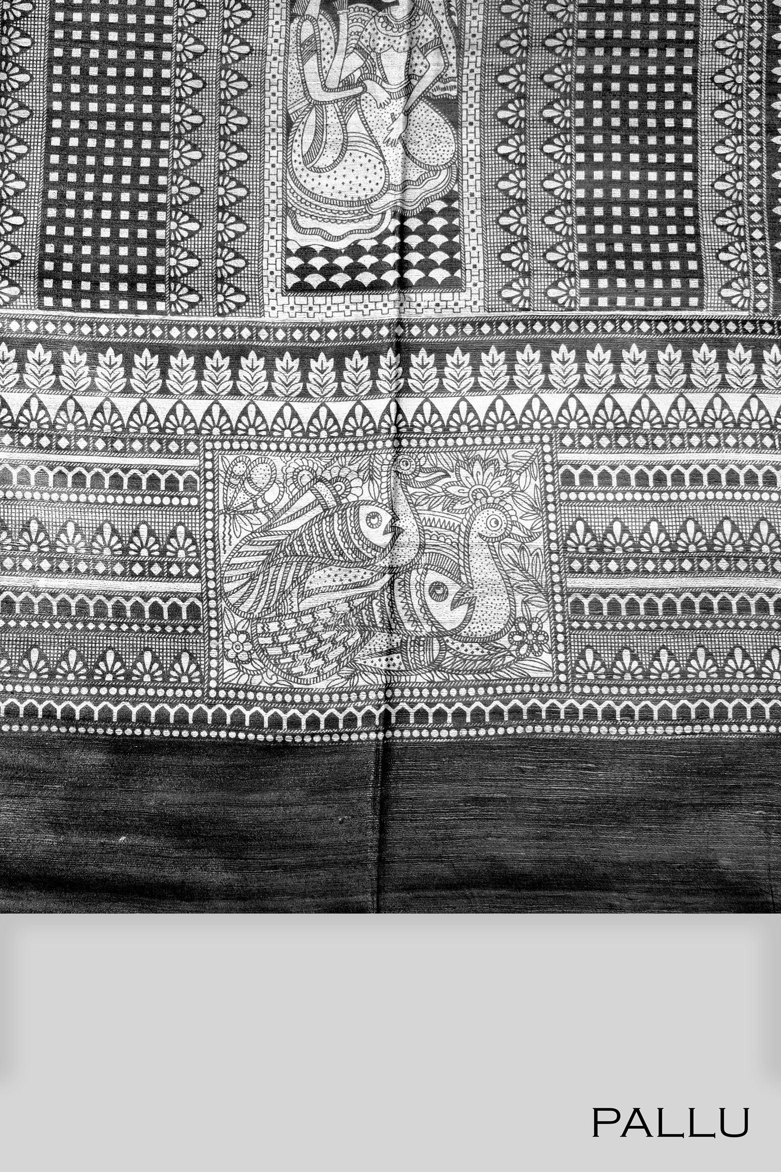 Black color pure Jute silk saree.
