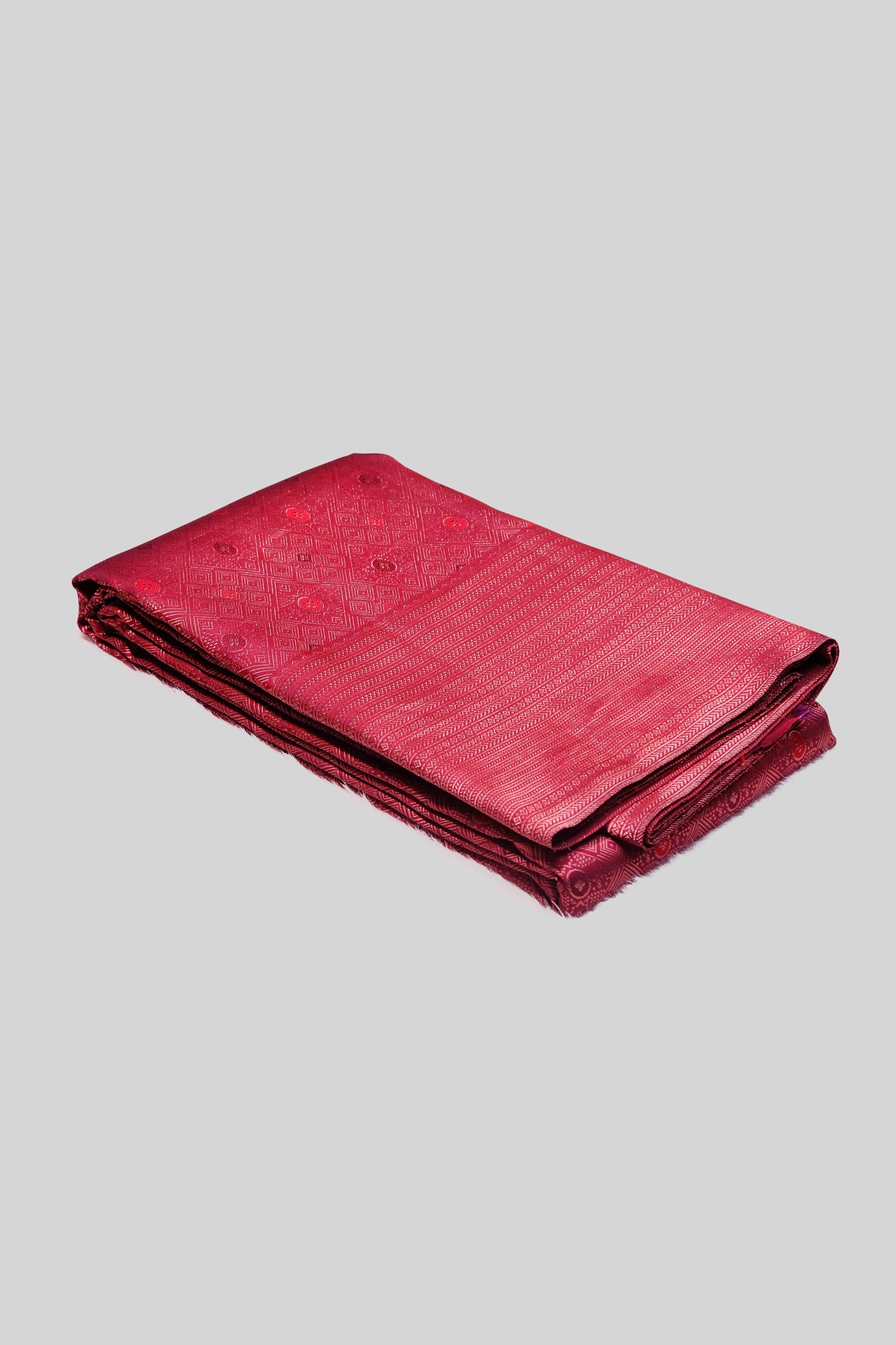 Maroon color Kanchipuram wedding saree .