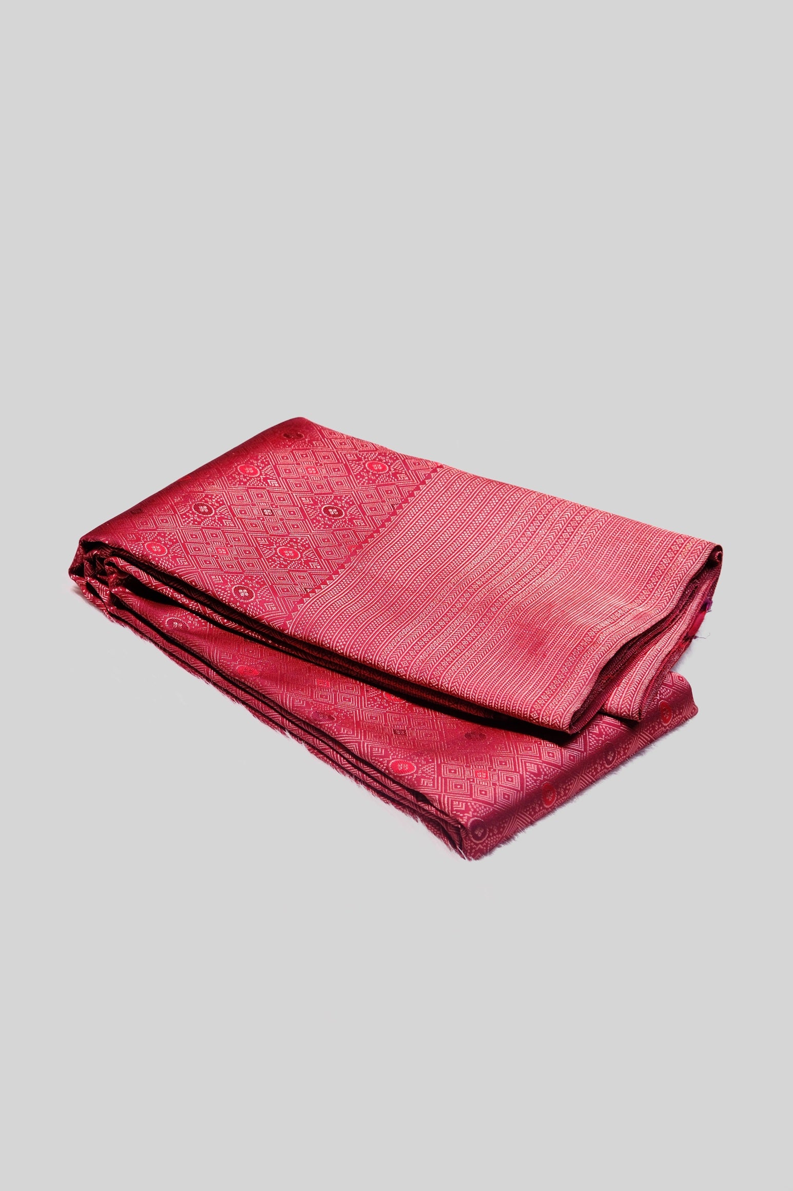 Maroon color Kanchipuram wedding saree .