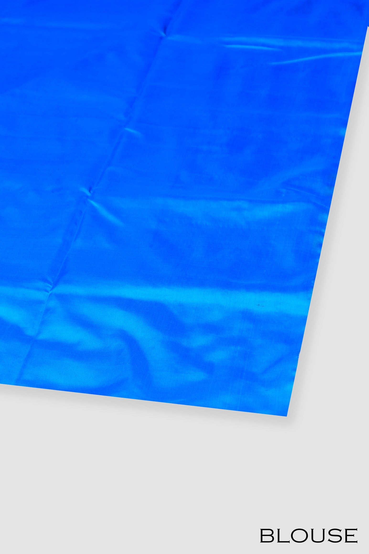 Peacock blue color soft silk saree