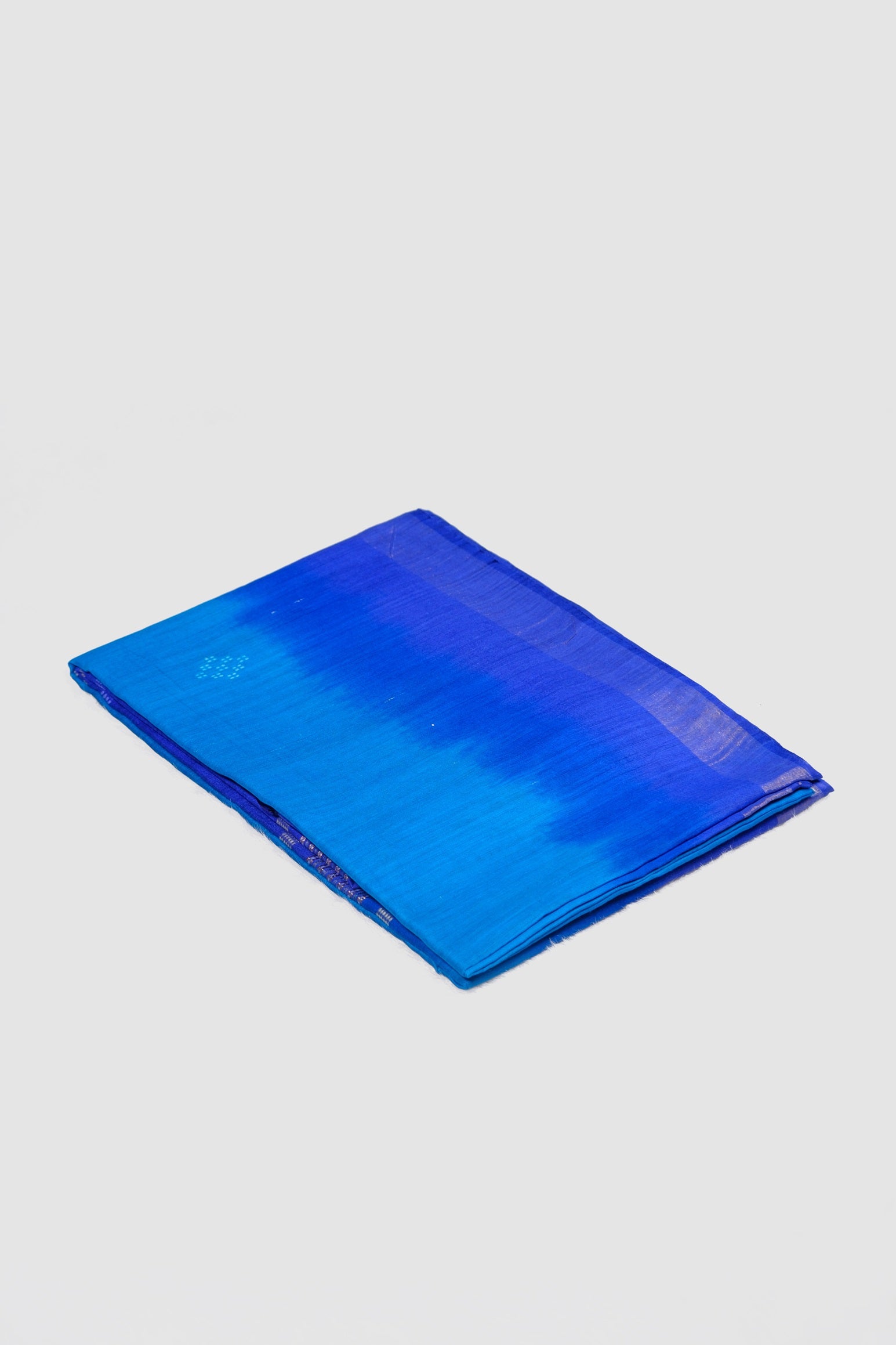 Blue color Tusser silk saree.