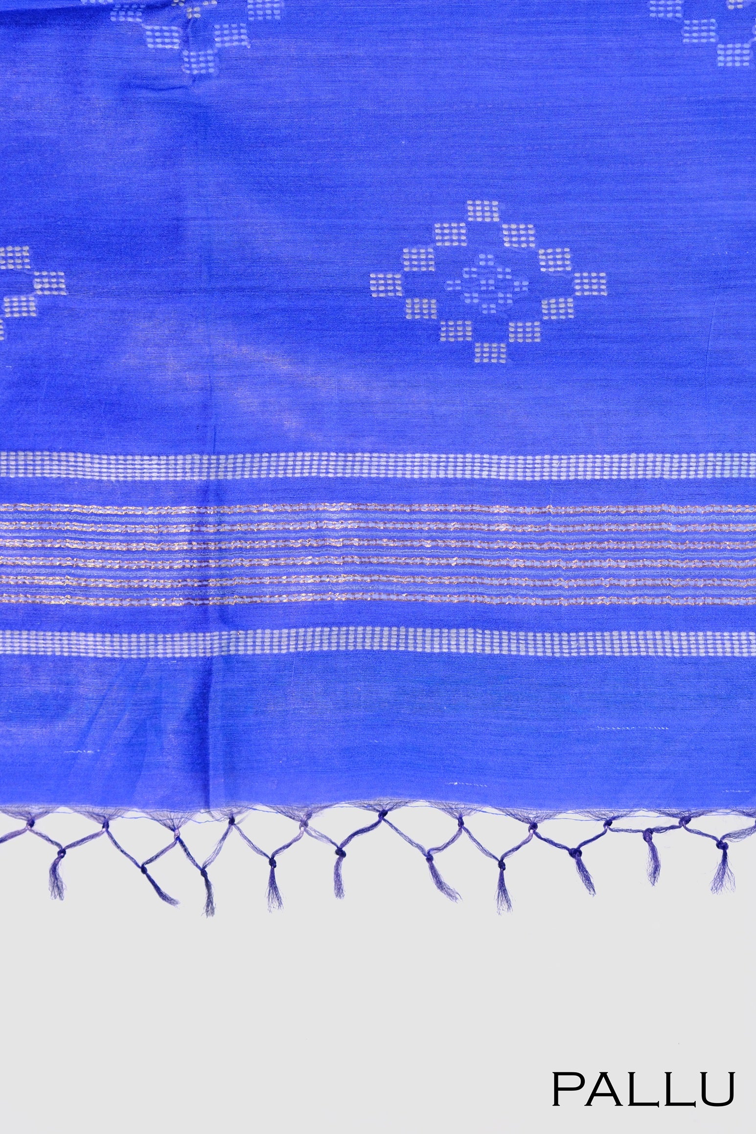Blue color Tusser silk saree.