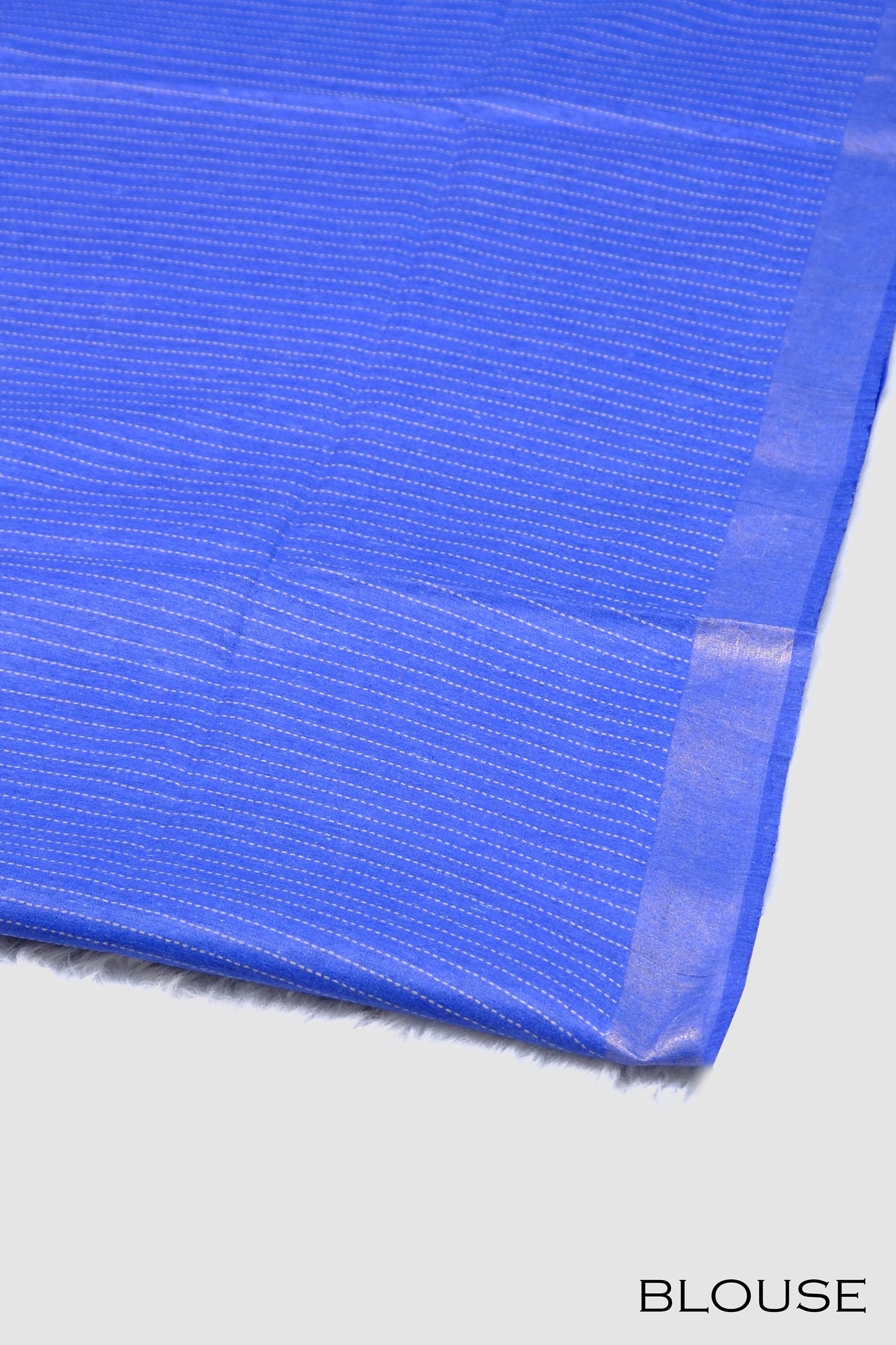 Blue color Tusser silk saree.