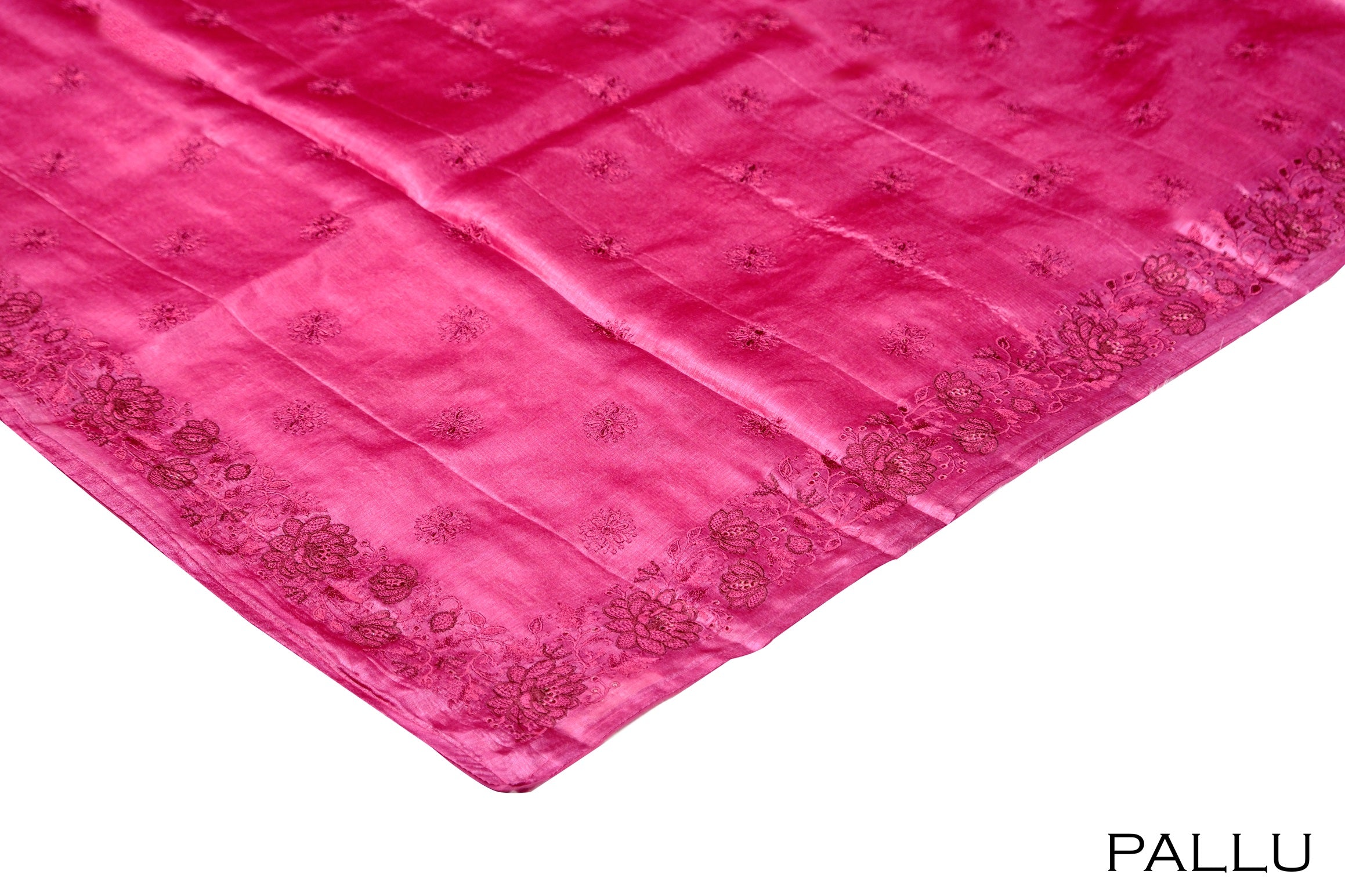 Onion pink color pure Tussar silk saree.
