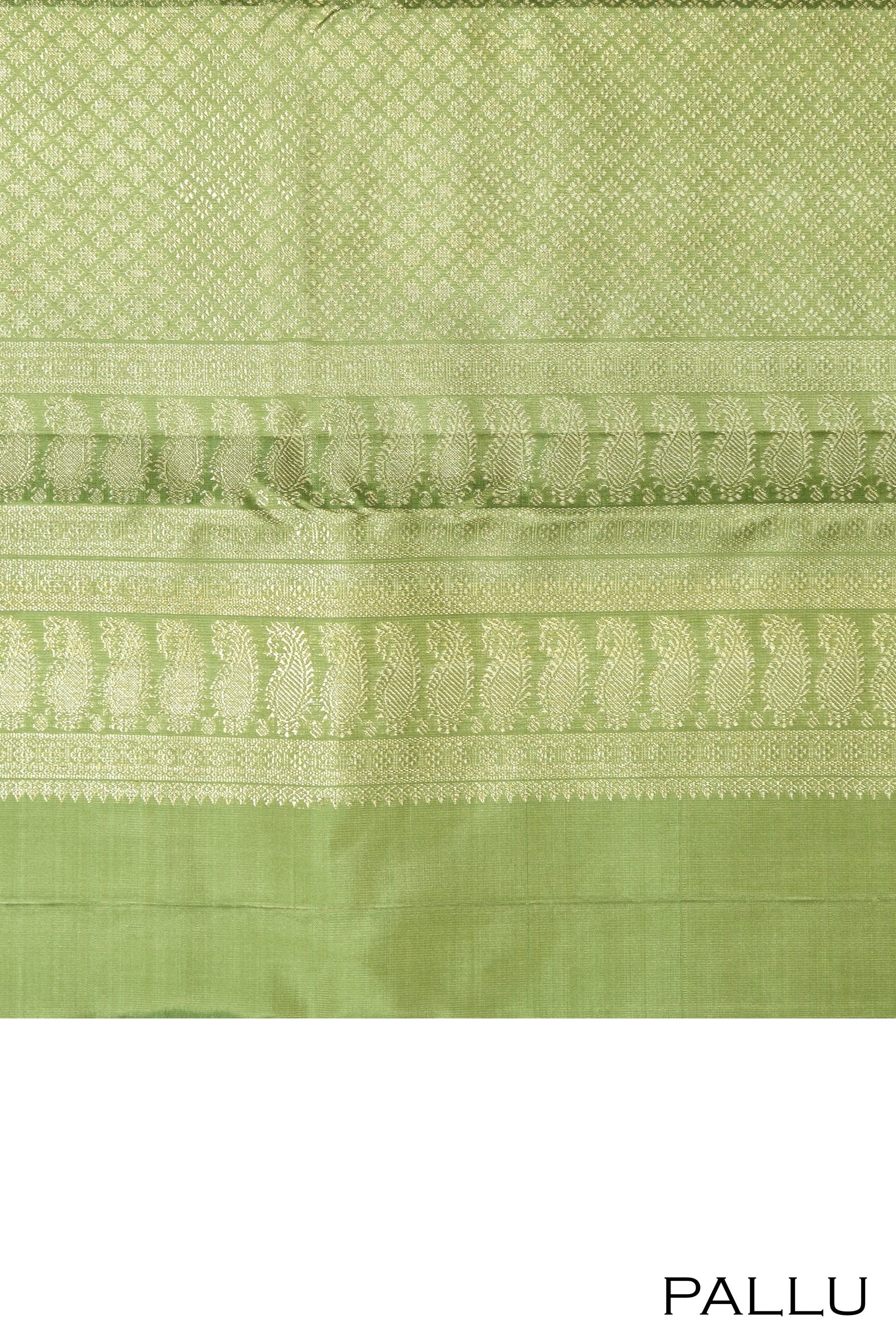 Pista green color Kanchipuram saree.