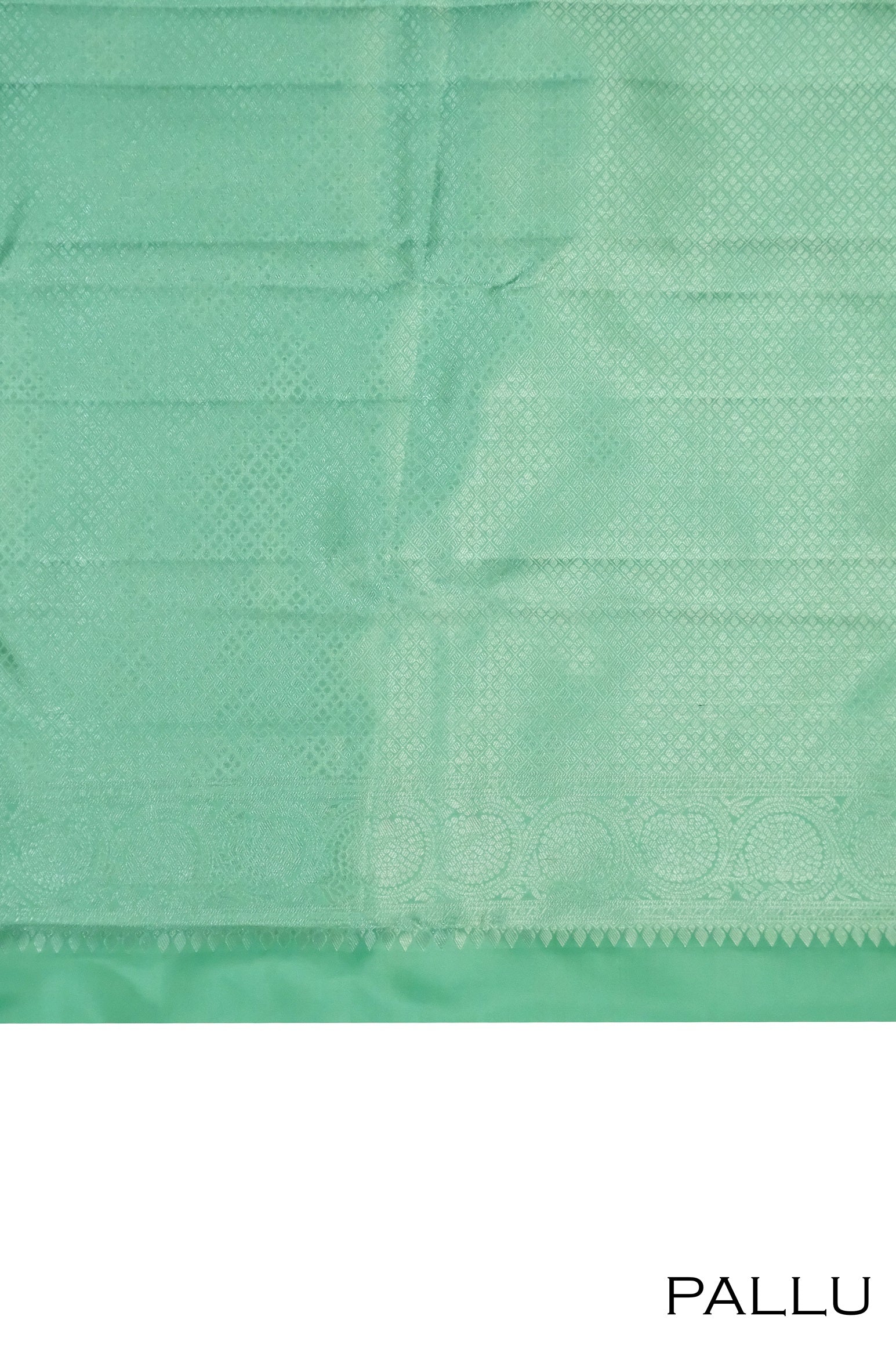 Pastel powder blue color Kanchipuram wedding saree.