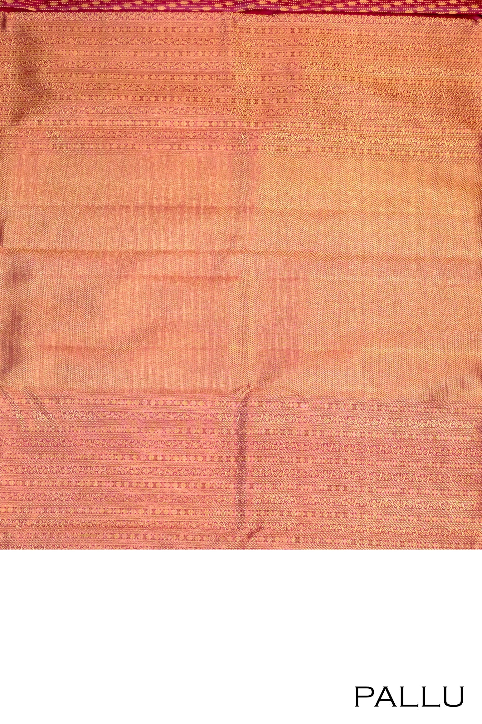 Magenta color Kanchipuram wedding saree.