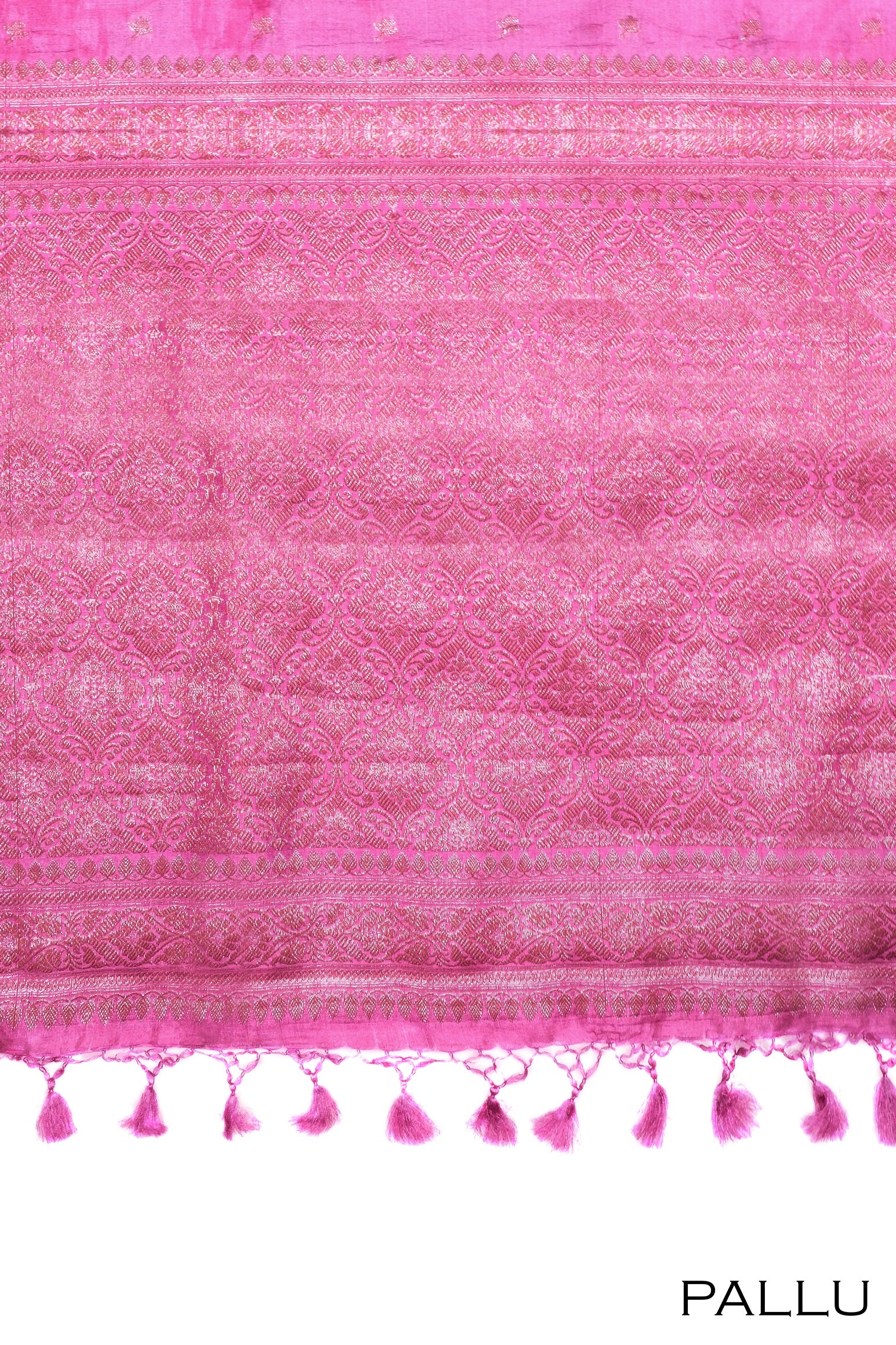 Onion pink color tusser silk saree.