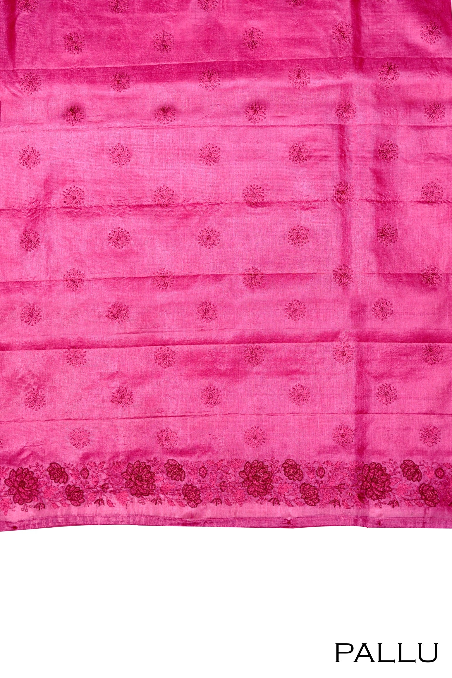 Onion pink color pure Tussar silk saree.